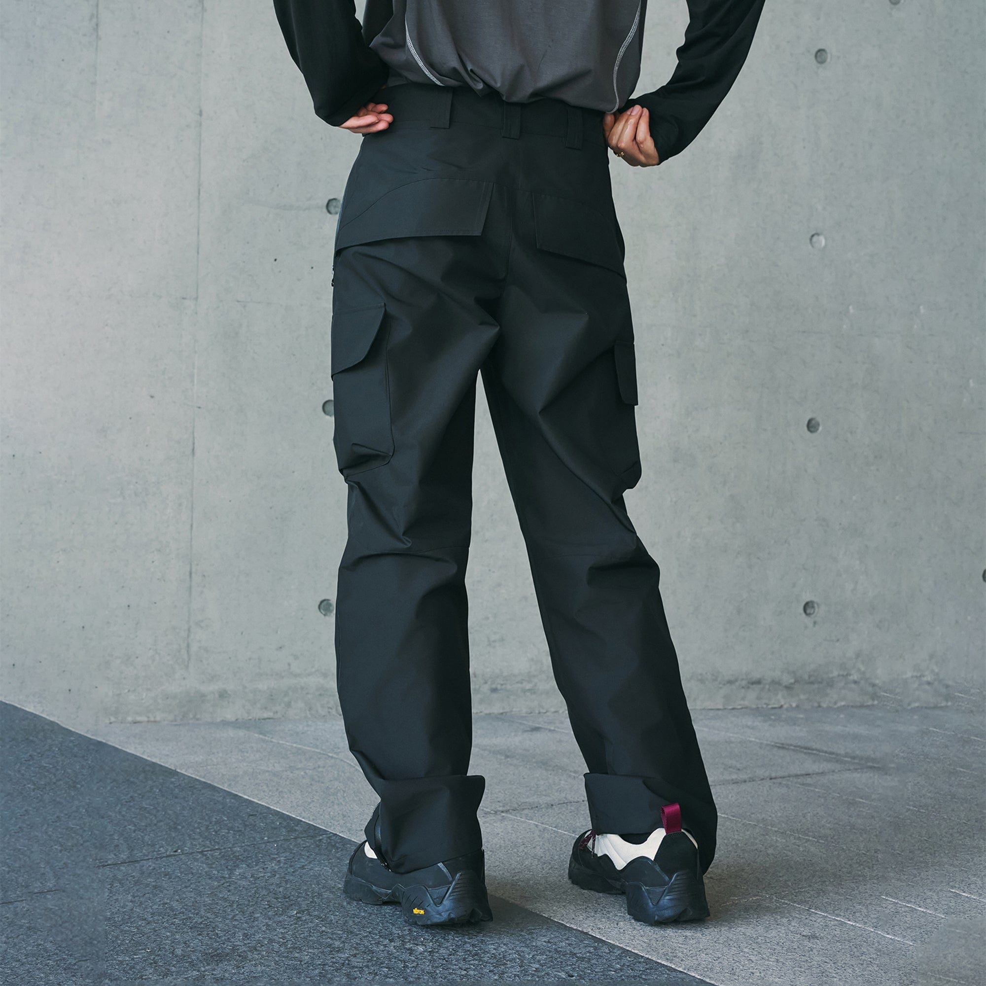 ENSHADOWER Waterproof Pleated Spliced Multi-pocket Pants-Pants-S-Black-Free Shipping Leatheretro