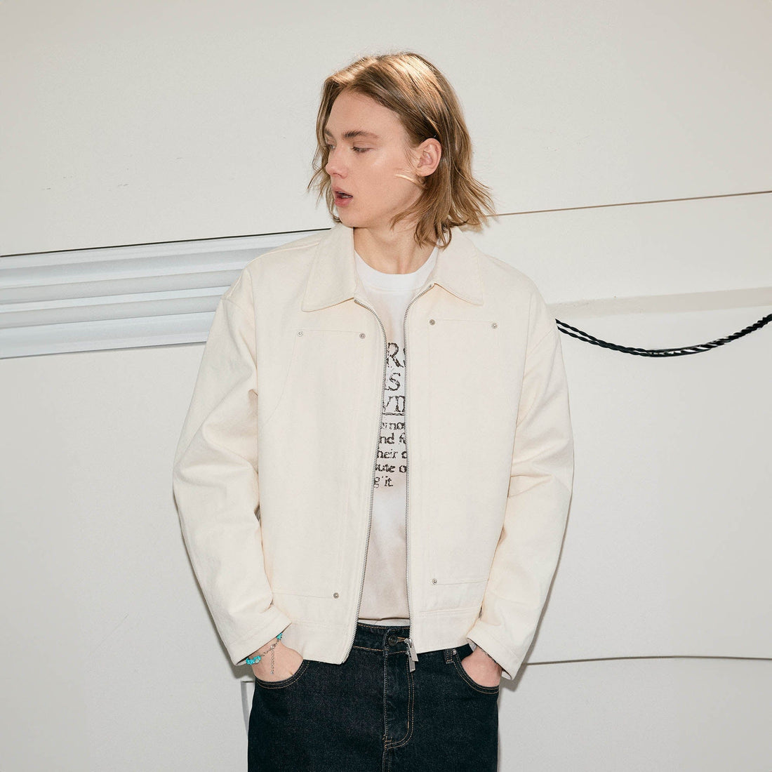 KREATE Studded Patchwork Utility Jacket-Jacket-S-Black-Free Shipping Leatheretro