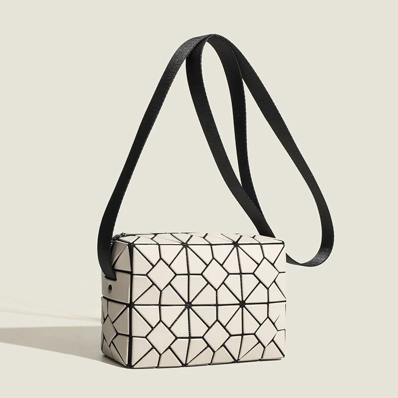 Women Geometry Design Shoulder Handbag - Geometric Luxury Crossbody Bag-Sliver-Free Shipping Leatheretro