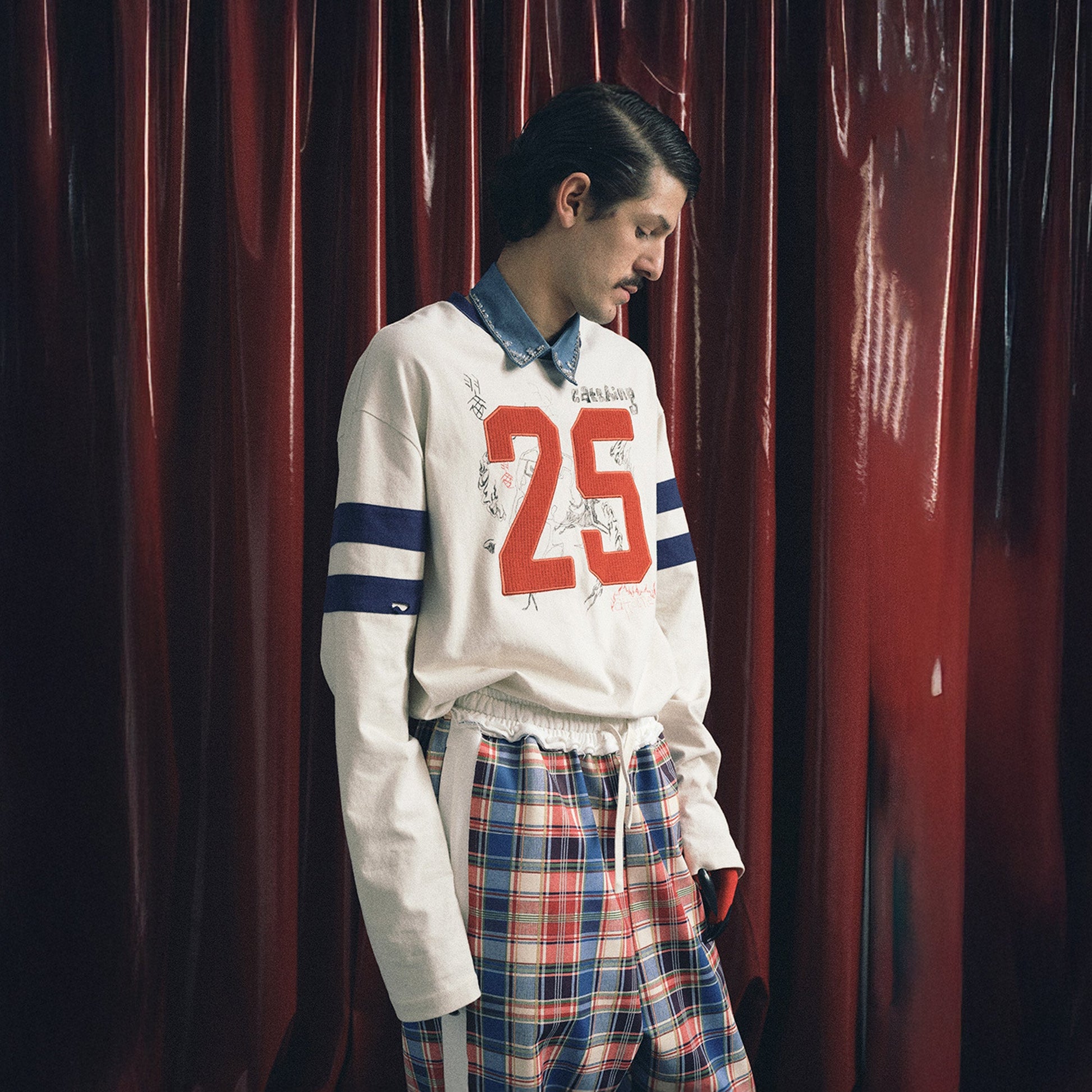 TRECLUB Contrast Fleece-Patch Graffiti Long-Sleeve Tee-L/S Tee-XS-Free Shipping Leatheretro