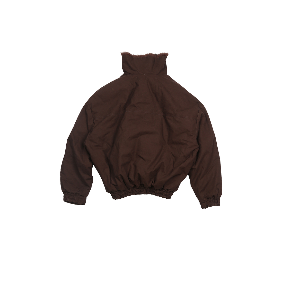 TRECLUB Double-Breasted Faux-Fur Lining Bomber Jacket-Jacket-S-Free Shipping Leatheretro