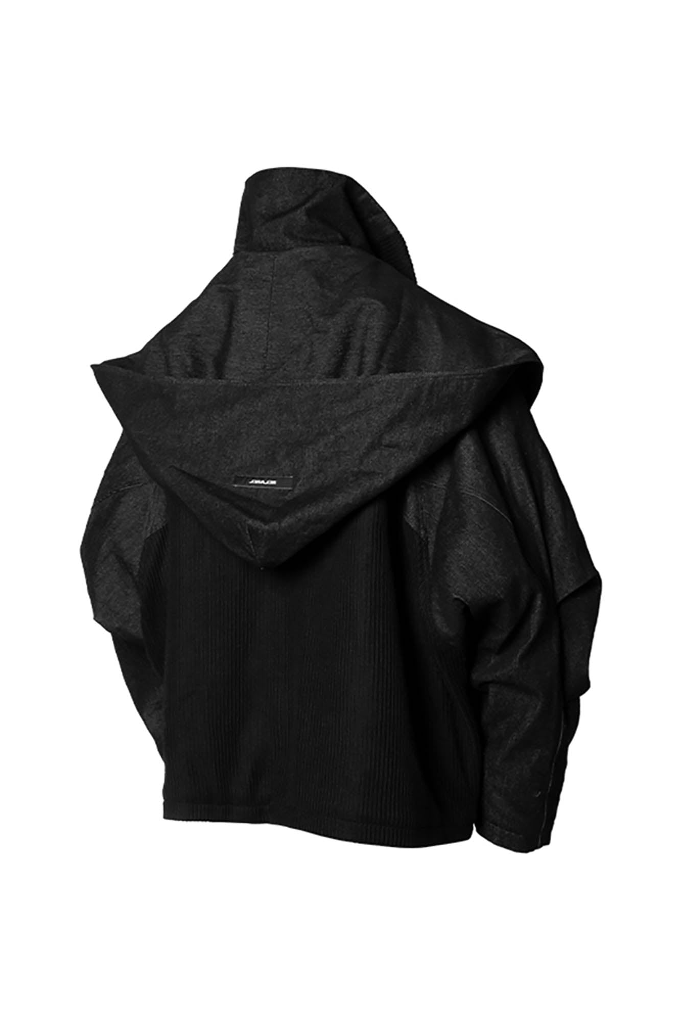 RELABEL Mask-Hood Spliced Denim Paneled Jacket-Jacket-S-Free Shipping Leatheretro