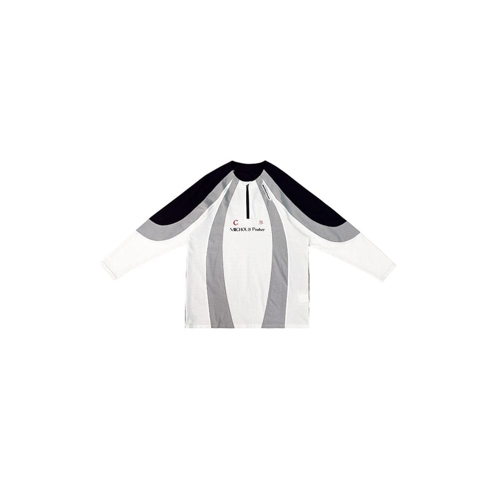 MIICHOUS Arc Contrast Panel Raglan UV Protection Long-Sleeve Tee-T Shirt-S-Free Shipping Leatheretro