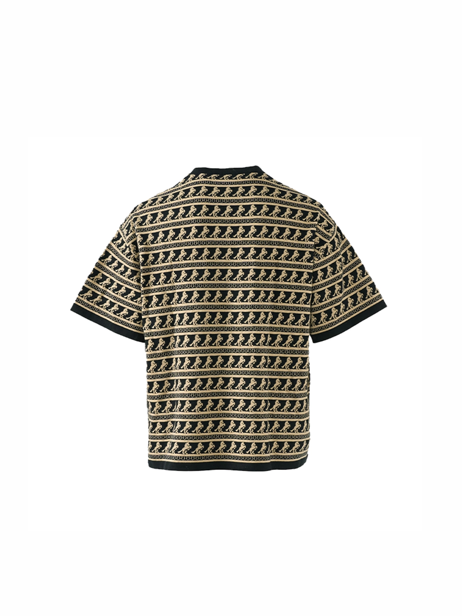 PMW Horse Jacquard Knitted T Shirt-T Shirt-S-Gold-Free Shipping Leatheretro