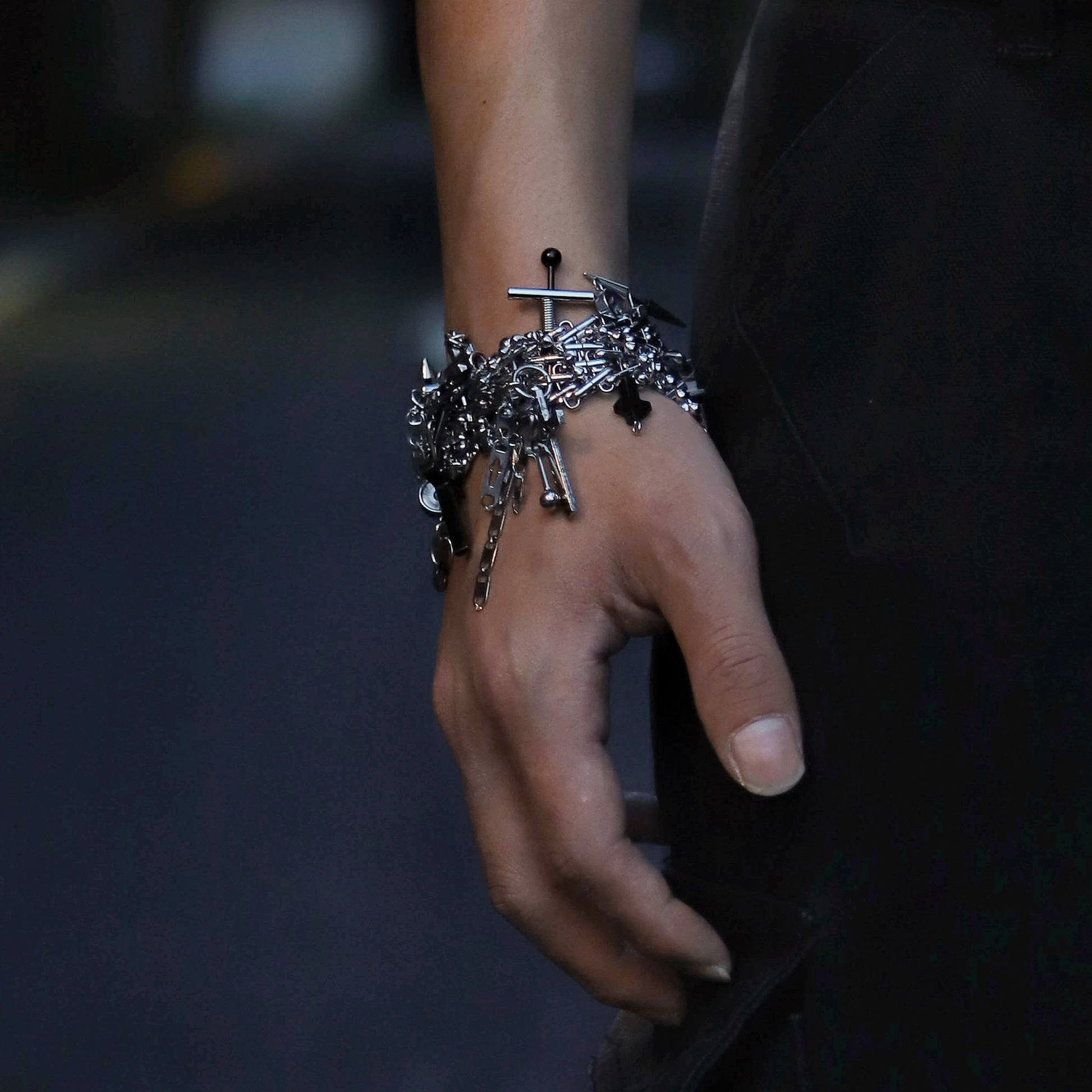 NUNKNOTX Handmade Cross Charm Punk Bracelet-Bracelet-Regular (7.87–10.24 in)-Free Shipping Leatheretro