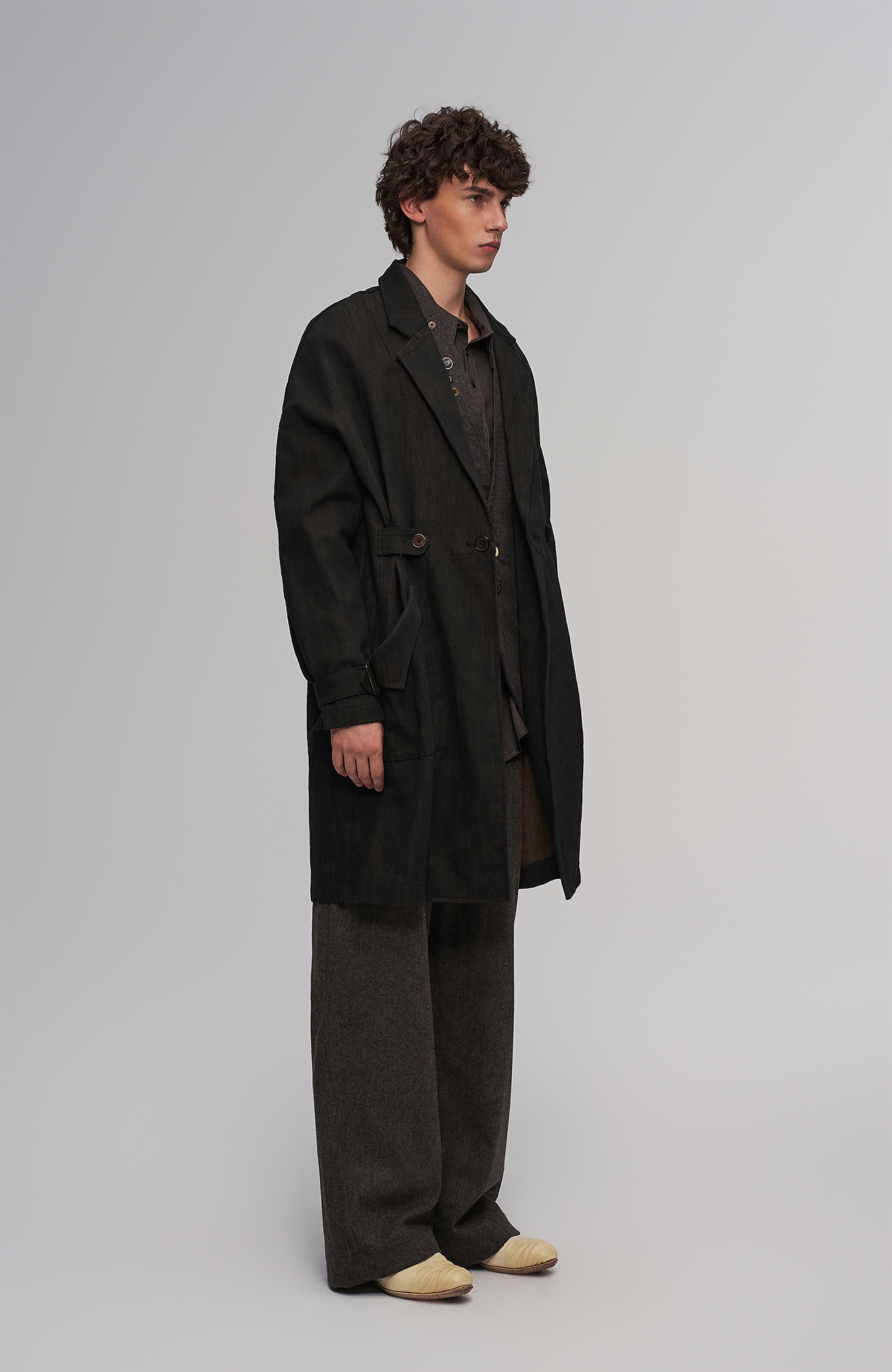ILNya Nieternite Nifutur Knotted Cape-Back Linen-Blend Trench-Jacket-S(0)-Free Shipping Leatheretro