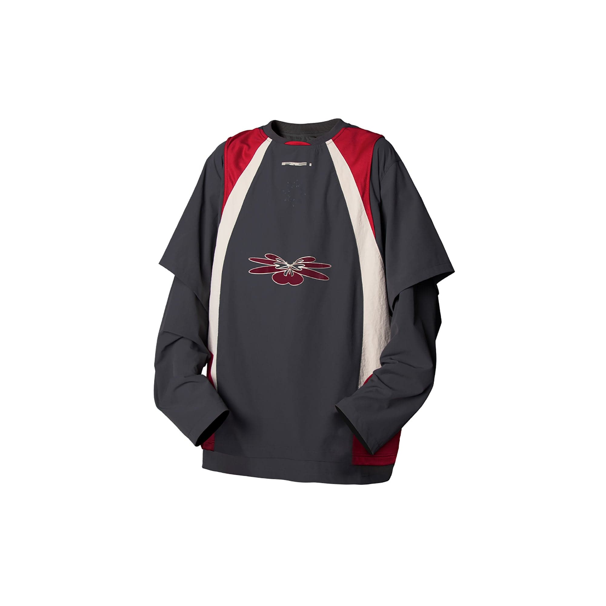 RELABEL Contrast Panel Layered Long-Sleeve Tee-L/S Tee-XS-Free Shipping Leatheretro