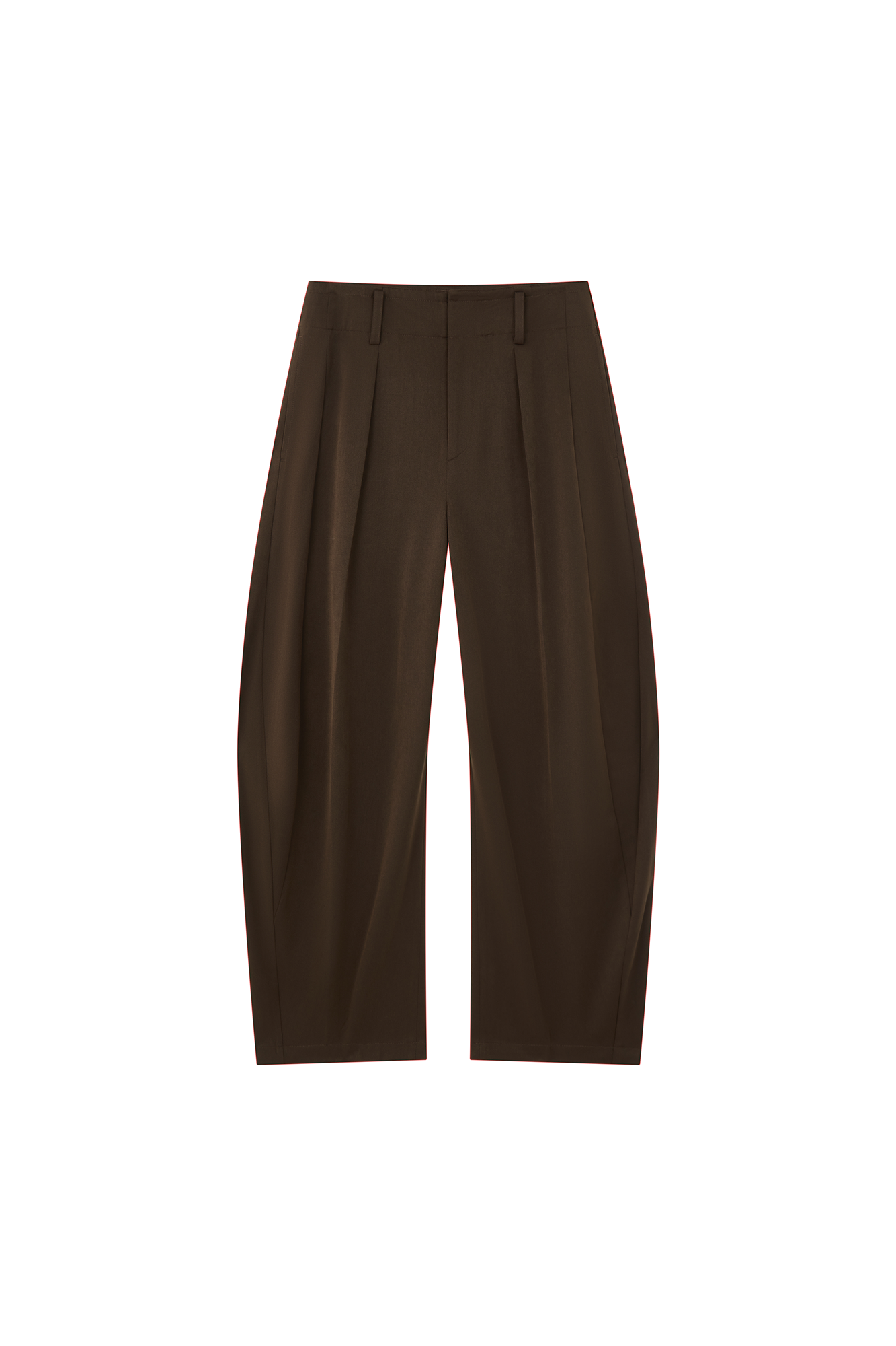 OPICLOTH Wool-Blend Double-Pleated Curved Trousers-Pants-XS-Free Shipping Leatheretro