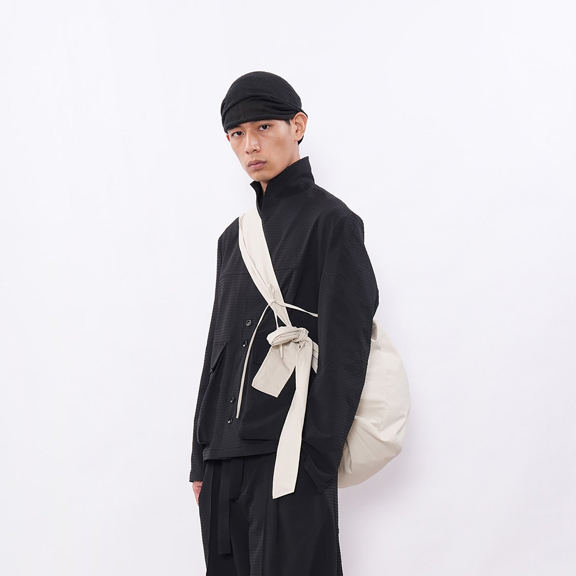 7440 37 1 Bubble-Texture Large Pocket Jacket-Jacket-S (Preorder)-Black-Free Shipping Leatheretro