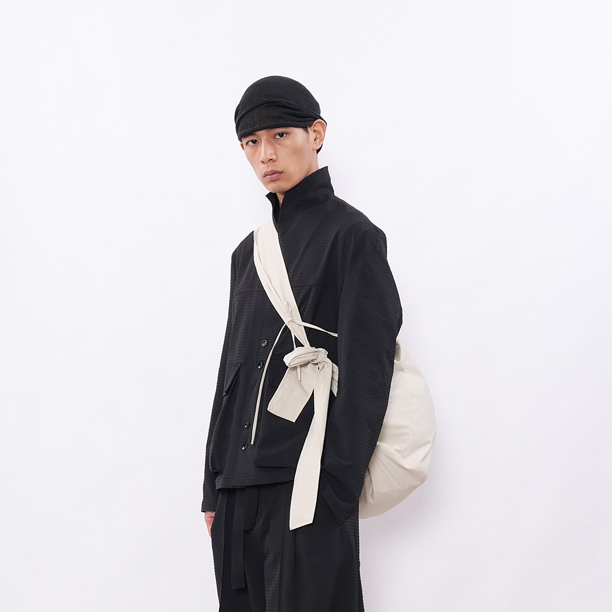 7440 37 1 Bubble-Texture Large Pocket Jacket-Jacket-S (Preorder)-Black-Free Shipping Leatheretro