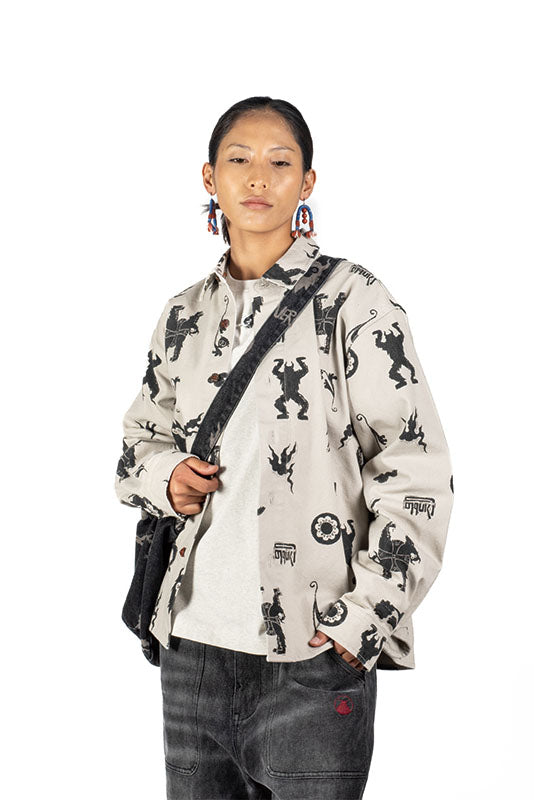 NERHI Tribal Totem Full-Print Shirt-Shirt-S-Multicolor (Preorder)-Free Shipping Leatheretro