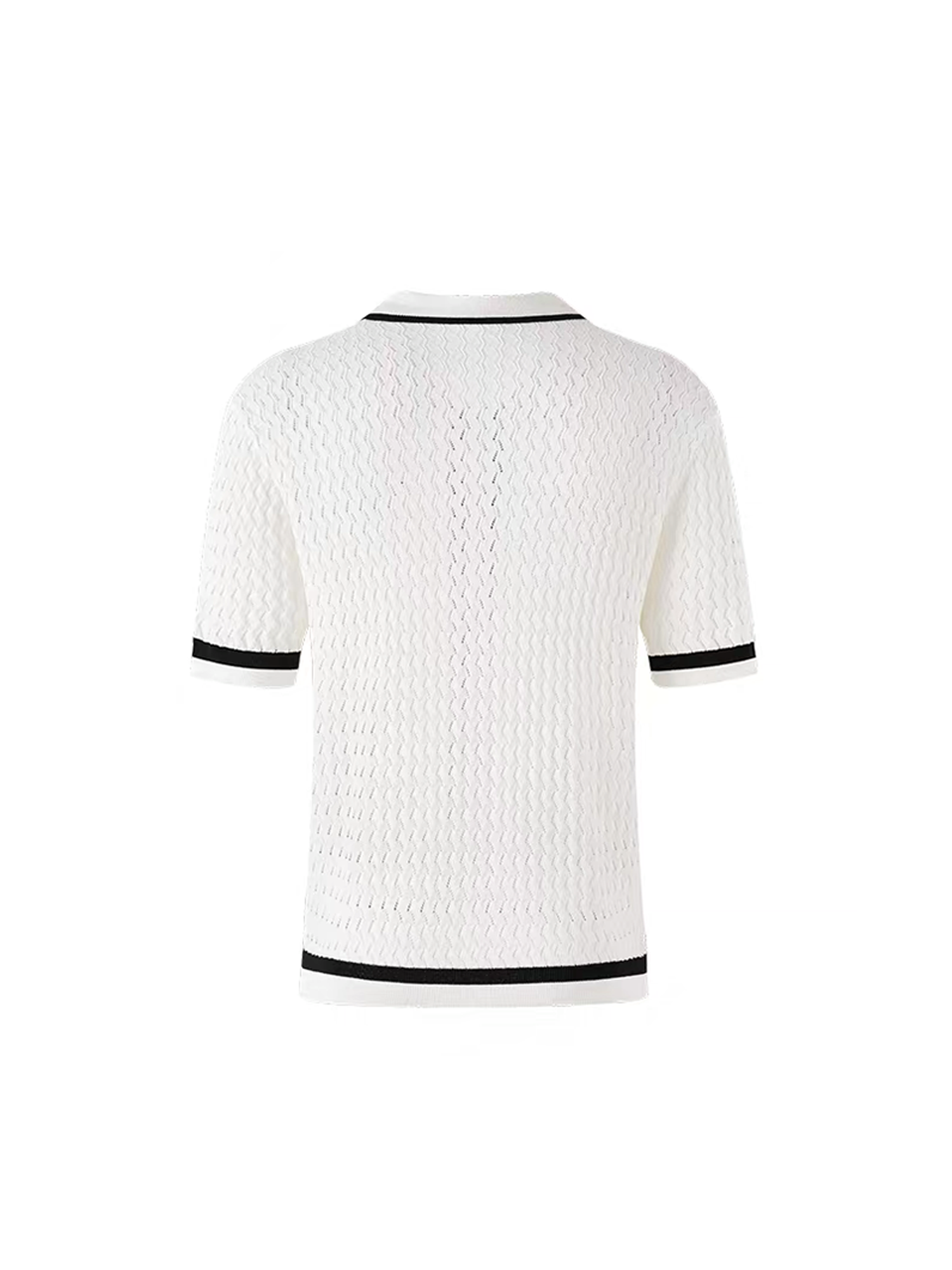 TIWILLTANG Contrast Trim Knitted Half Shirt-Half shirt-S-Black-Free Shipping Leatheretro