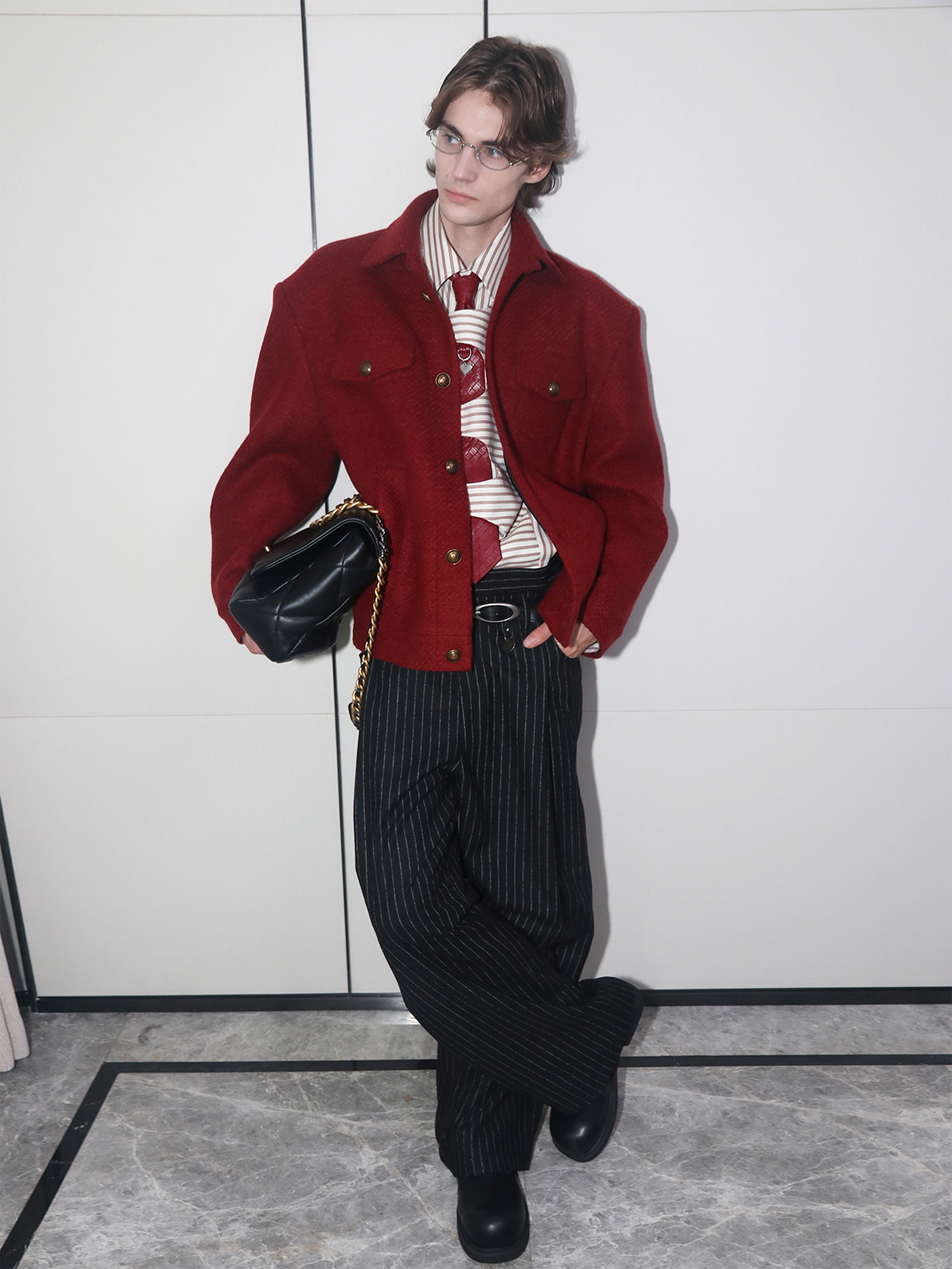 ASSEEN Classic Wool-Blend Jacket-Jacket-S-Free Shipping Leatheretro