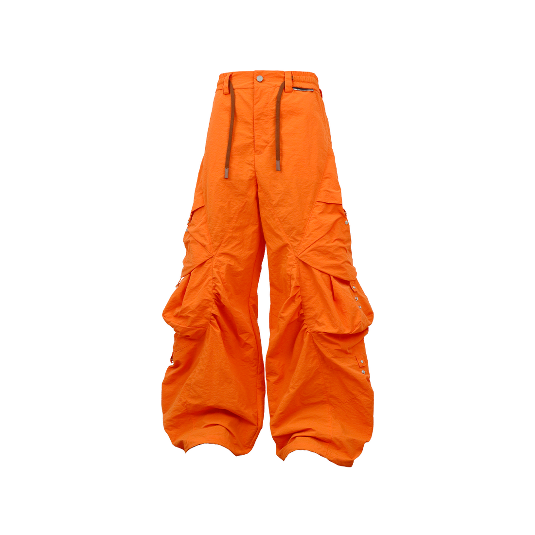 RELABEL Waterproof Nylon Drawstring Oversized Cargo Orange-Pants-XS (Preorder)-Free Shipping Leatheretro