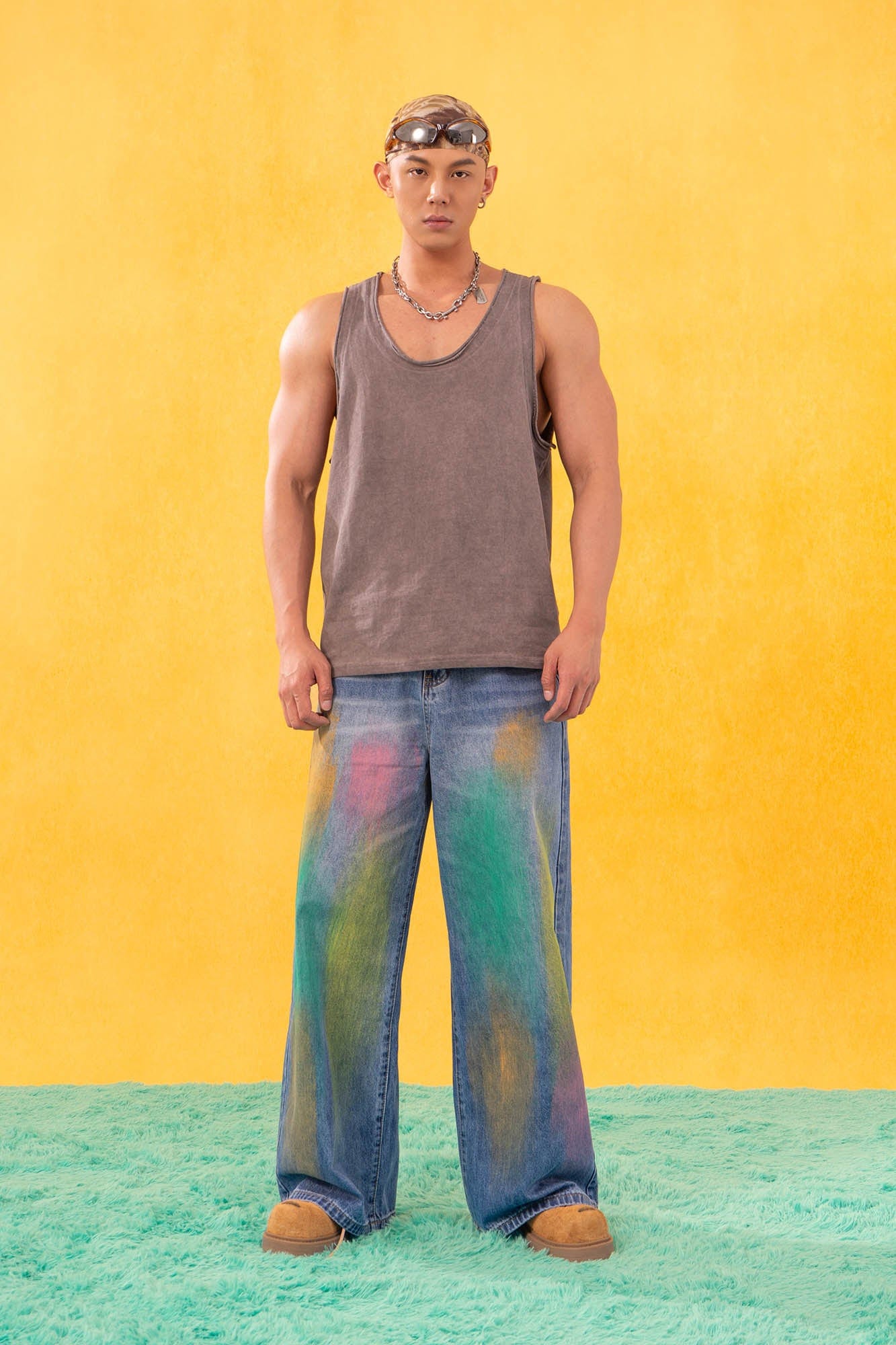 CLP Essential Washed Raw-Edge Tank Top-Tank Top-M-Black-Free Shipping Leatheretro