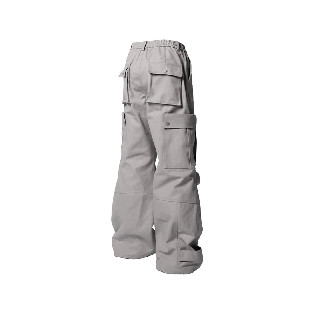 RELABEL Multi-Pocket Oversized Workwear Cargo Pants Gray-Pants-XS-Free Shipping Leatheretro
