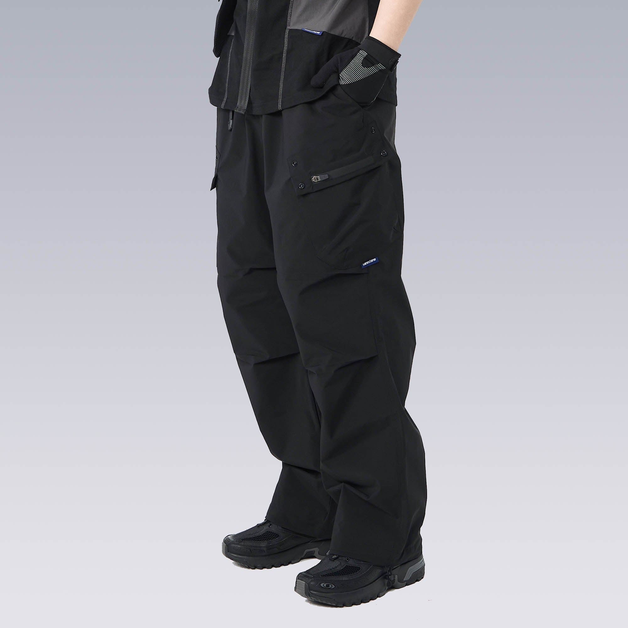SILENSTORM Multi-Pocket Drawstring Crinkled Pants-Pants-S-Free Shipping Leatheretro