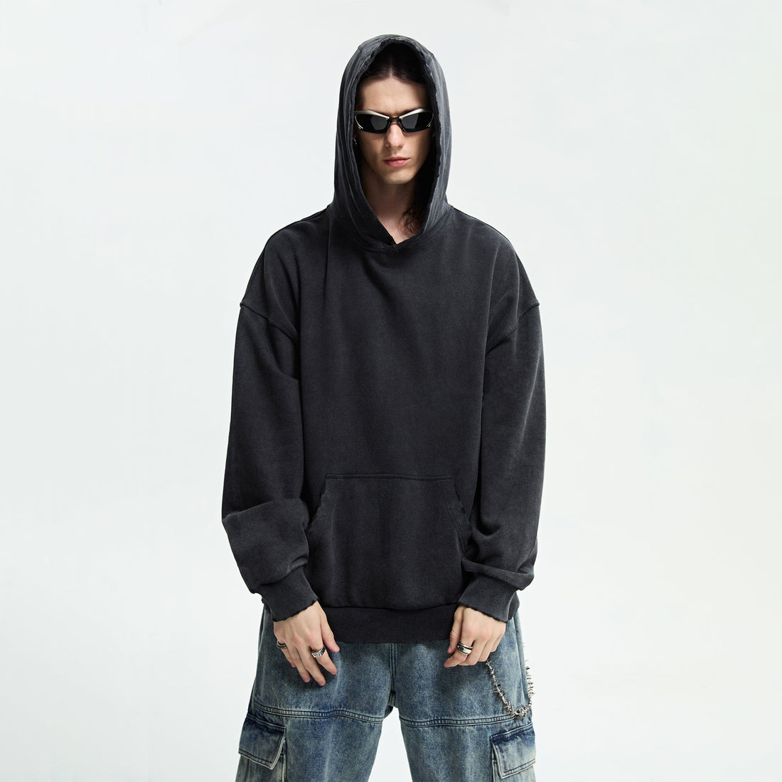 ORGANIC EMOTION Distressed Anatomy Hoodie-Hoodie-Black-XS-Free Shipping Leatheretro