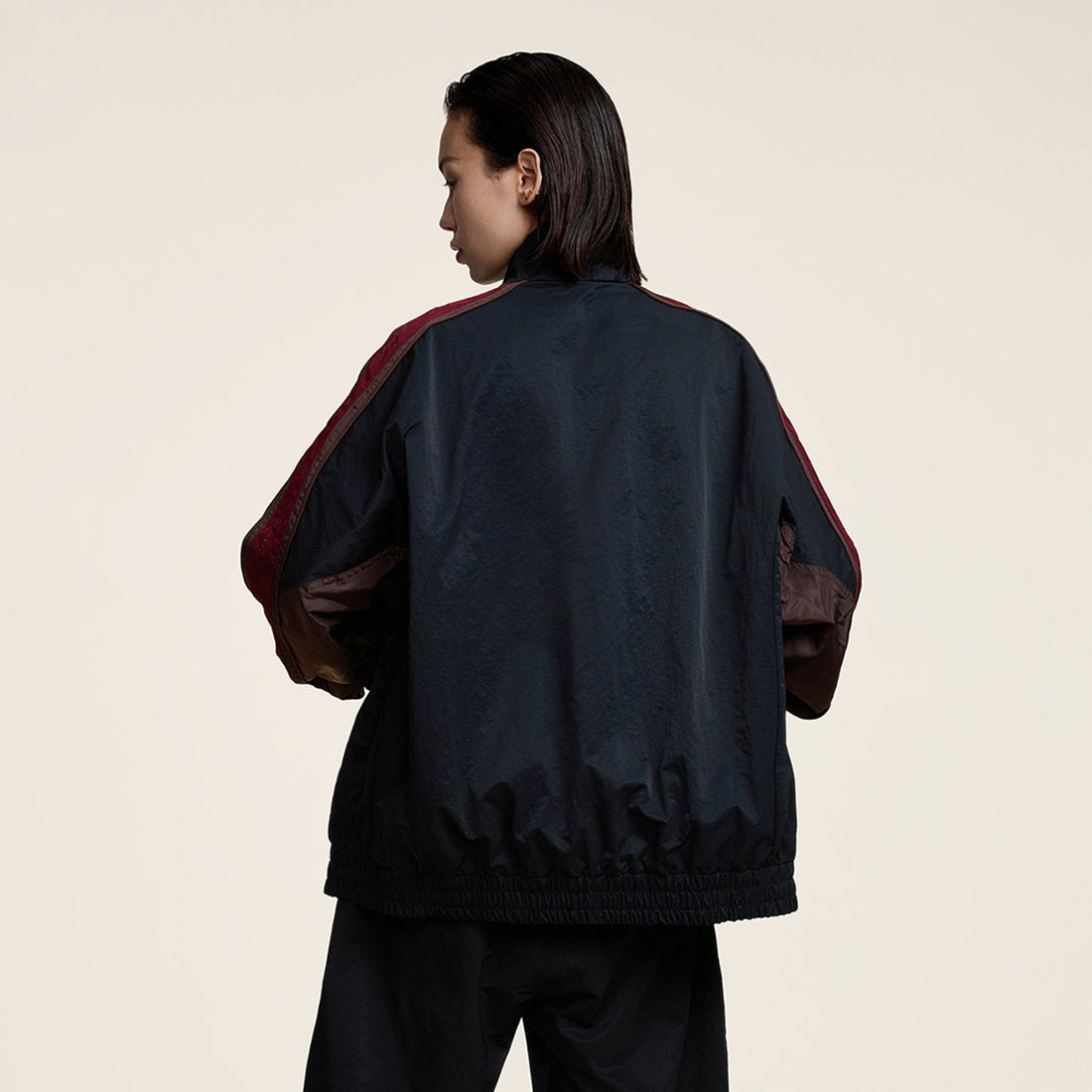 OPICLOTH Classic Color Block Stand Collar Jacket-Jacket-XS-Free Shipping Leatheretro