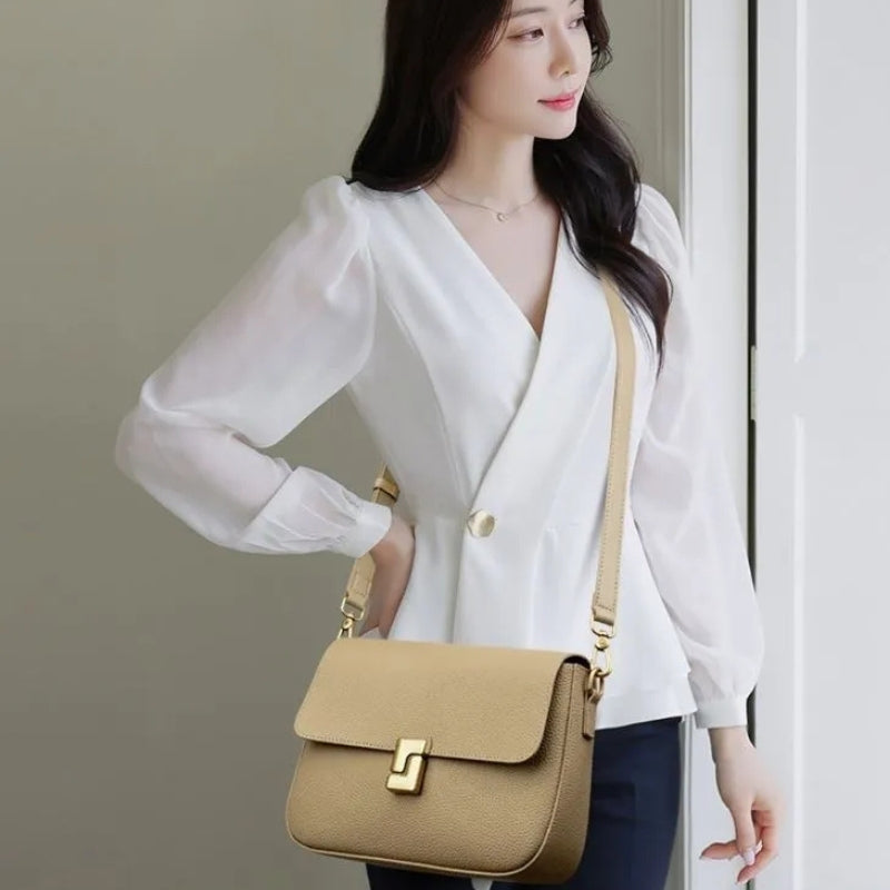 Vintage Inspired Women's Retro Shoulder Bag - Classic Leather Messenger Bags-Shopper Bag-Black-Free Shipping Leatheretro