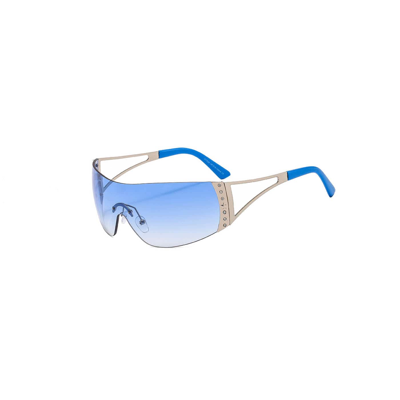 DAMAGE ASIA OPTICALS Rhinestone Frameless Sunglasses-Sunglasses-One Size-Purple-Free Shipping Leatheretro