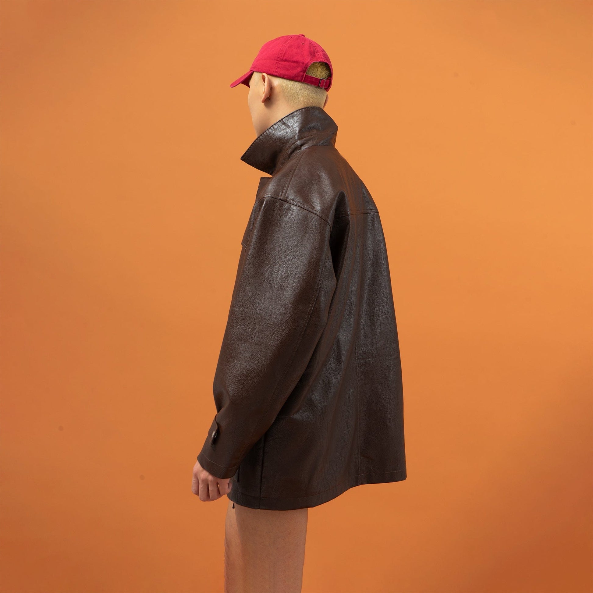 CLP Big Pocket Oversized Faux Leather Jacket-Jacket-S-Free Shipping Leatheretro