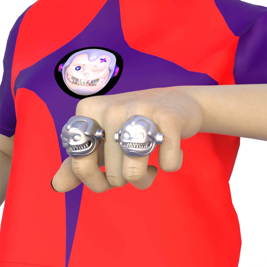 EMBRYO The Face Ring-Ring-One Size-Free Shipping Leatheretro