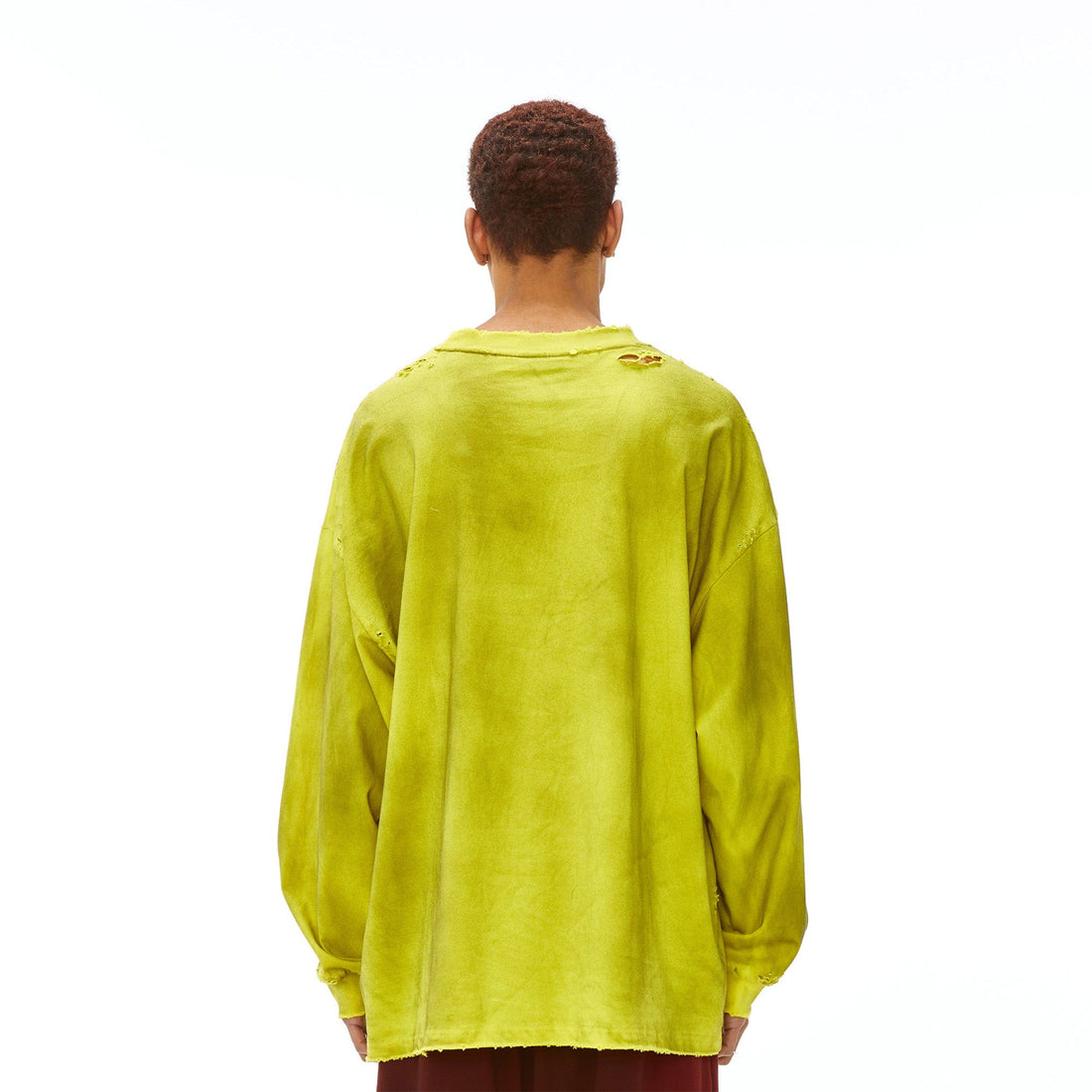 VANN VALRENCE Distressed Contrast Graphic Long-Sleeve Tee-L/S Tee-S-Free Shipping Leatheretro