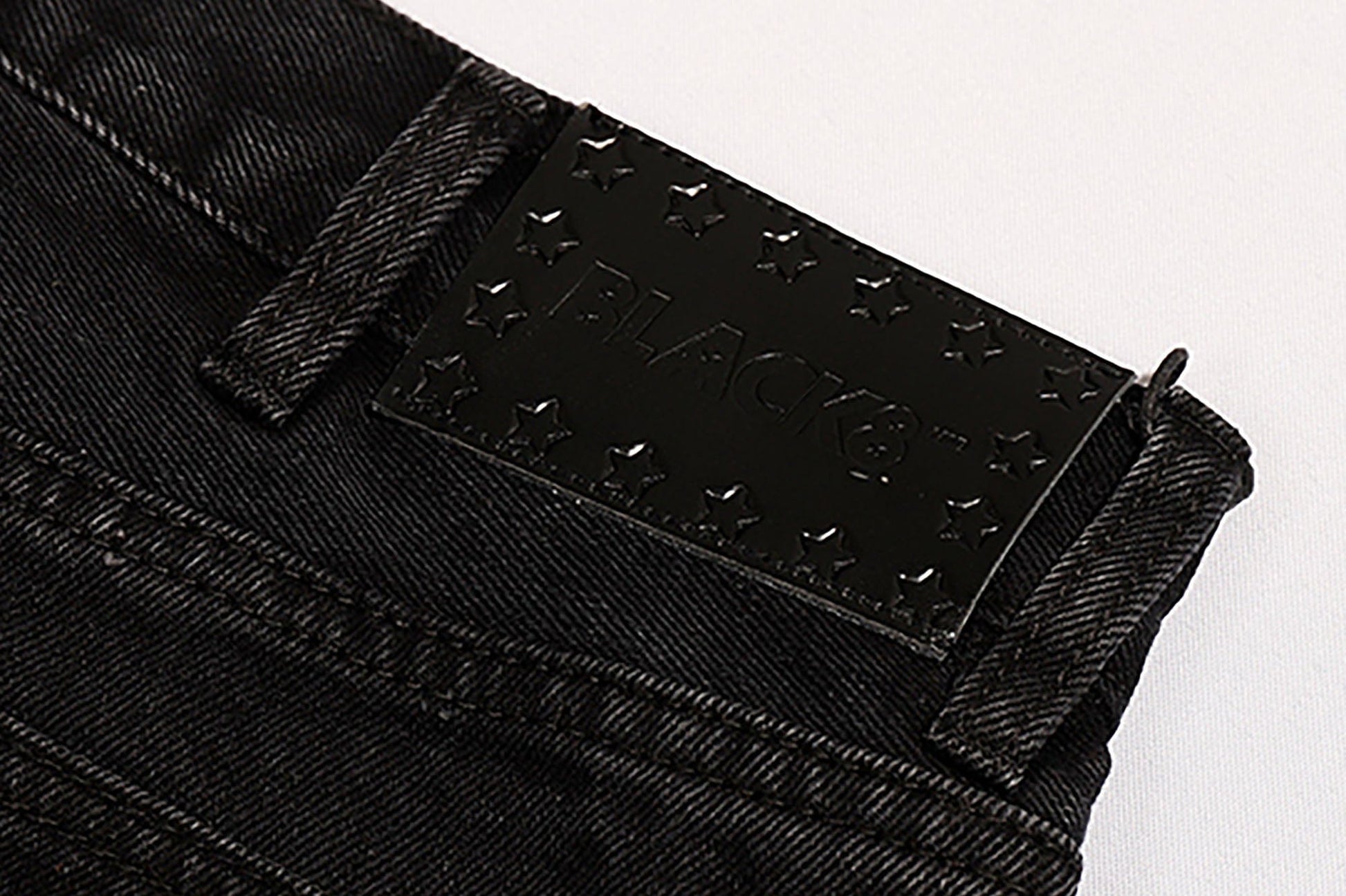 BLACK8MOB Ripped Splatter Straight-Leg Jeans-Jeans-S-Black-Free Shipping Leatheretro