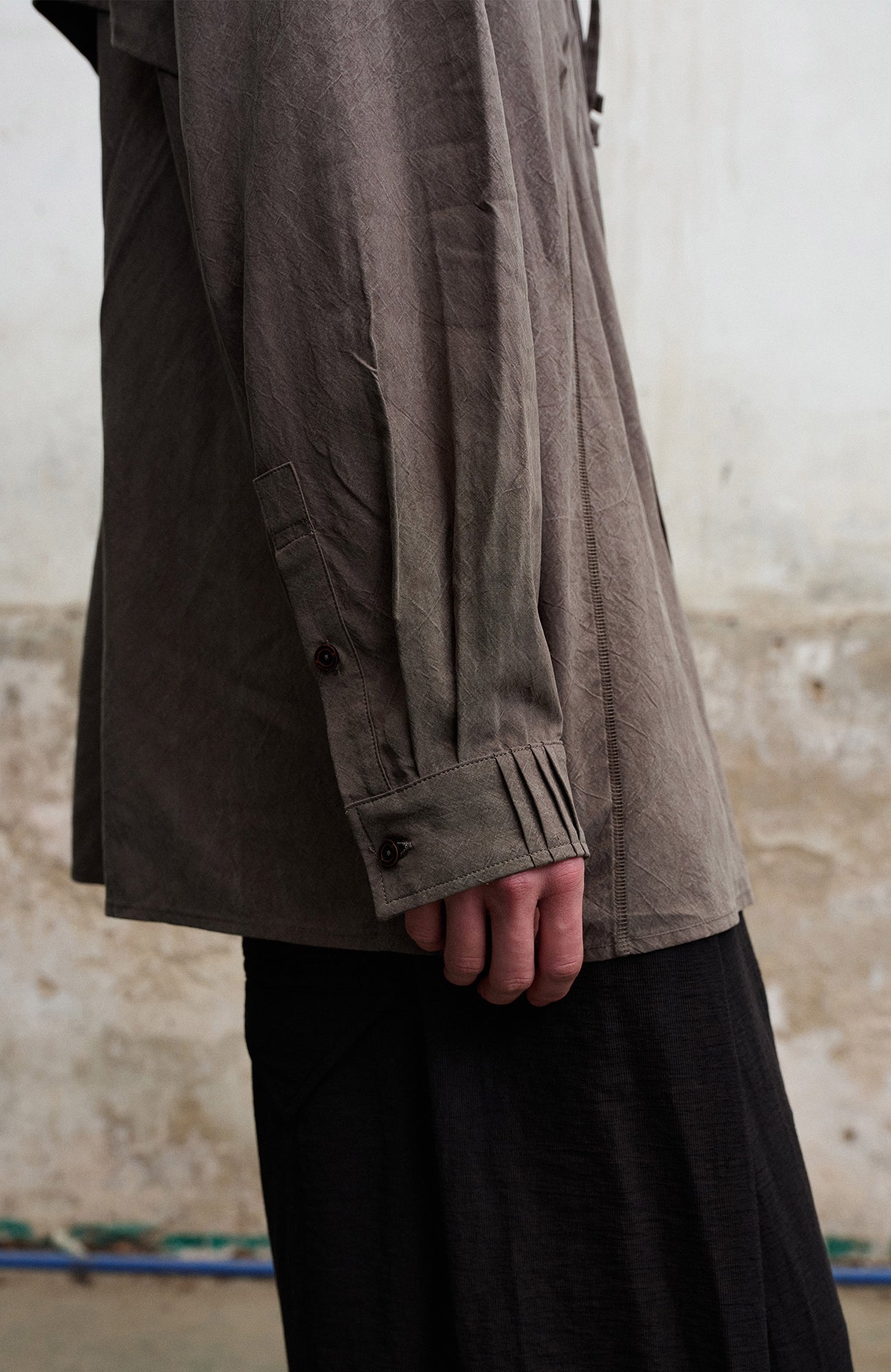 ILNya Nieternite Nifutur Draped Hooded Overshirt-Shirt-S(0)-Free Shipping Leatheretro