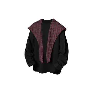 RELABEL Detachable Hood Long-Sleeve Tee Black-L/S Tee-XS-Free Shipping Leatheretro