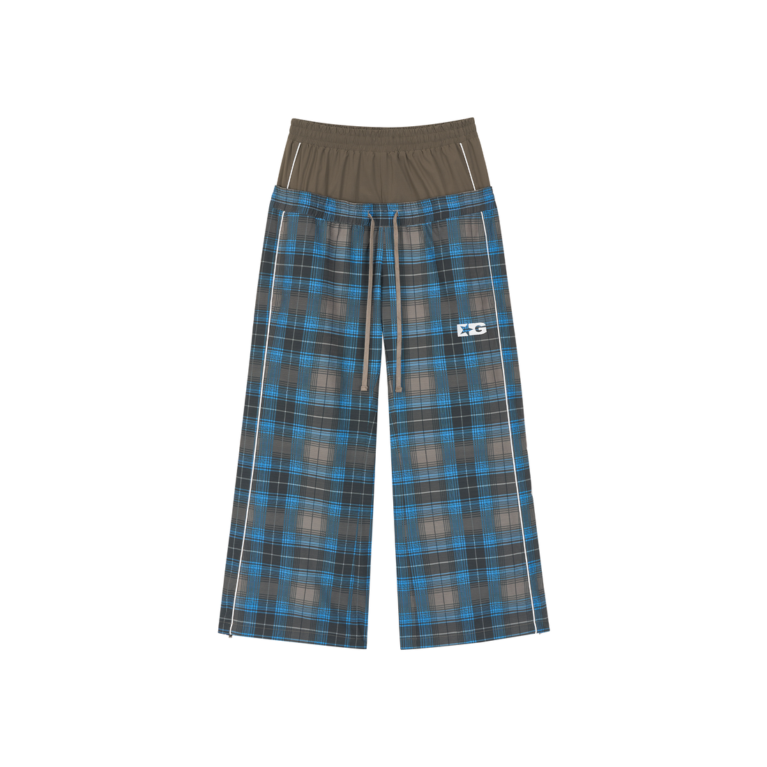 SAVAGEGROWTHWORLD Plaid Double-Waistband Straight-Leg Pants-Pants-S-Free Shipping Leatheretro