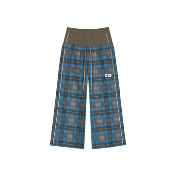 SAVAGEGROWTHWORLD Plaid Double-Waistband Straight-Leg Pants-Pants-S-Free Shipping Leatheretro