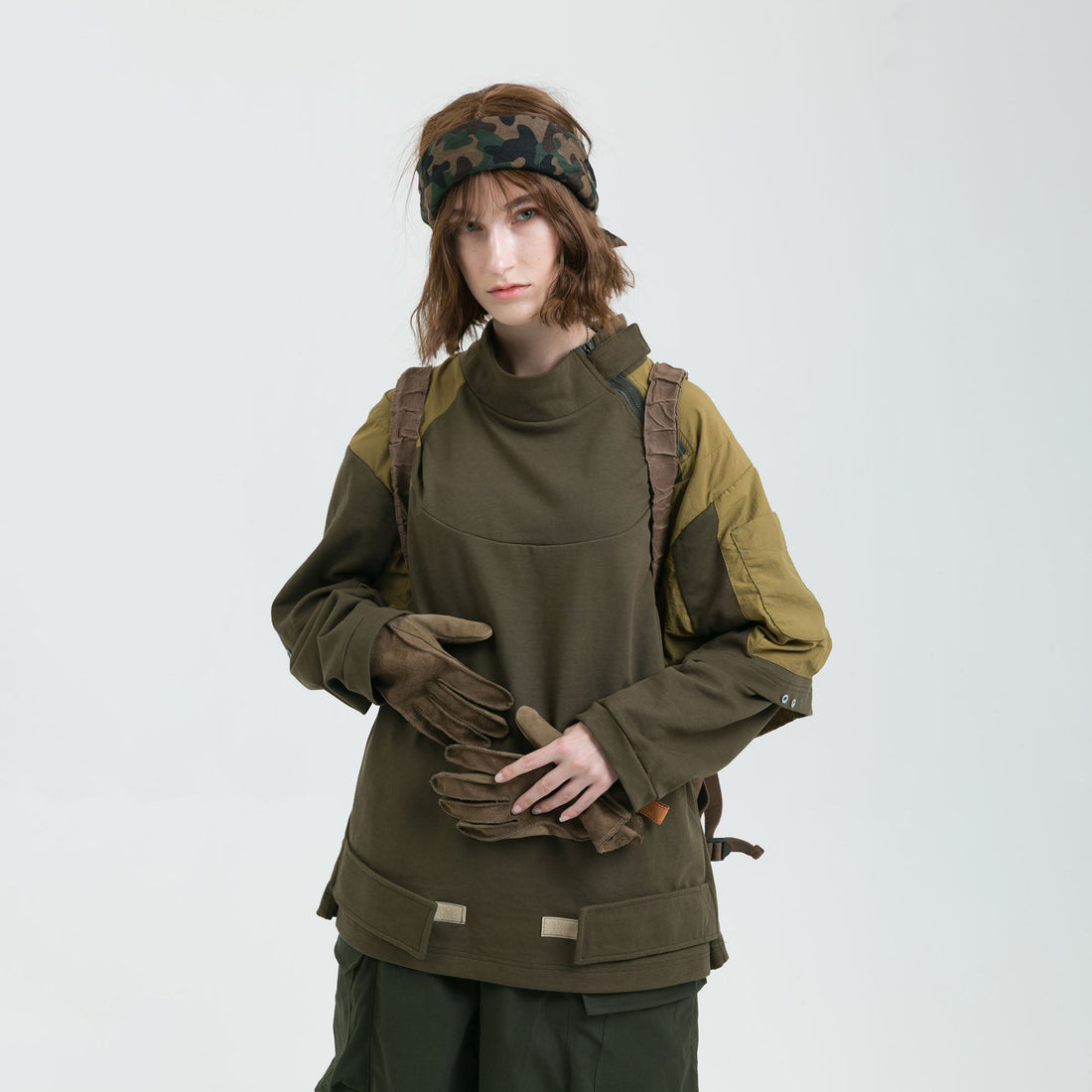 ERROR CODE ROBOT Detachable Sleeve Layered Utility Long-Sleeve Tee-T Shirt-XS-Free Shipping Leatheretro