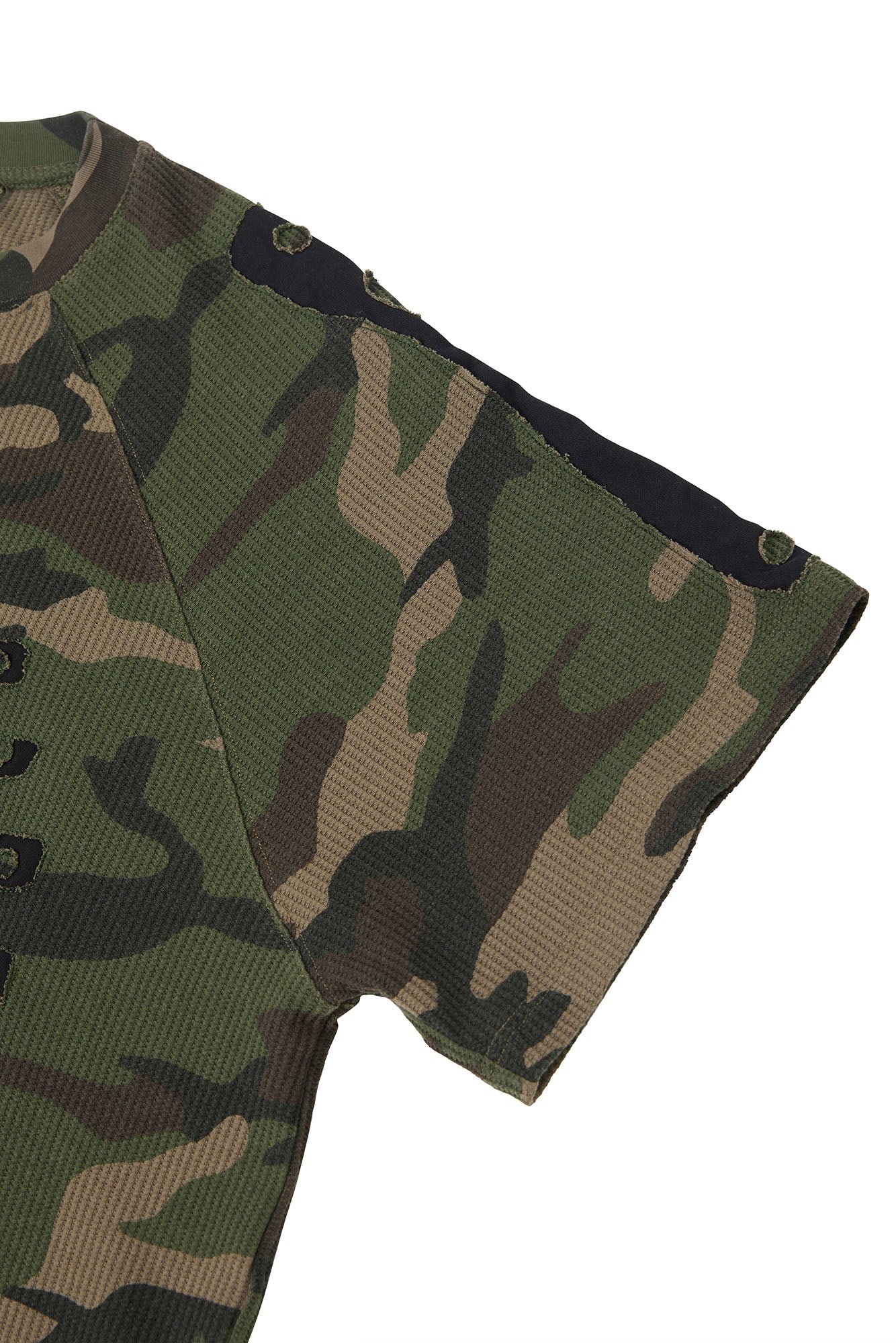 RELABEL Camo Detachable Hood Skeleton Graphic Tee-T Shirt-XS (Preorder)-Free Shipping Leatheretro