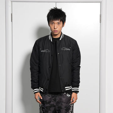 VINKID No.88 Peace Doves Padded Varsity Jacket-Jacket-S-Free Shipping Leatheretro