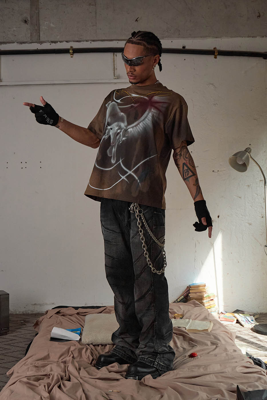 DND4DES Abstract Sheep Graffiti T-Shirt-T Shirt-S-Free Shipping Leatheretro