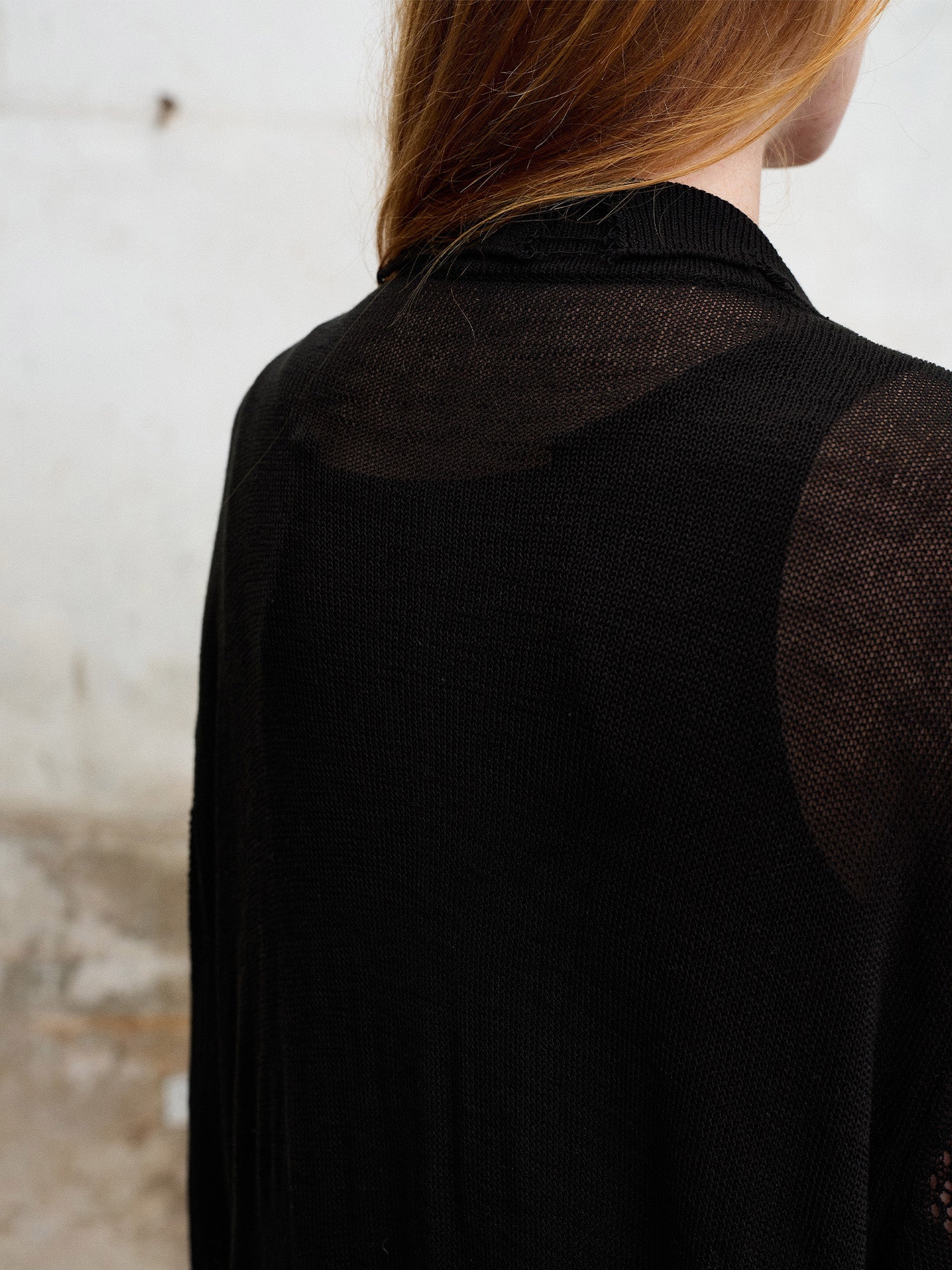 ILNya Nieternite Nifutur Distressed Diamond Mesh Spliced Cardigan-Jacket-S (0)-Free Shipping Leatheretro