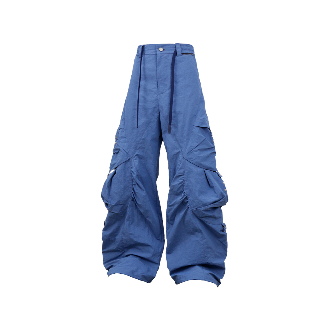 RELABEL Waterproof Nylon Drawstring Oversized Cargo Blue-Pants-XS (Preorder)-Free Shipping Leatheretro