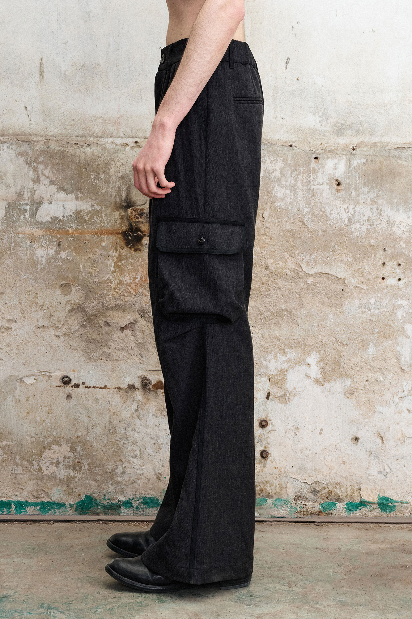 ILNya Nieternite Nifutur Pleated Cargo Flare Pants-Pants-S (0)-Free Shipping Leatheretro