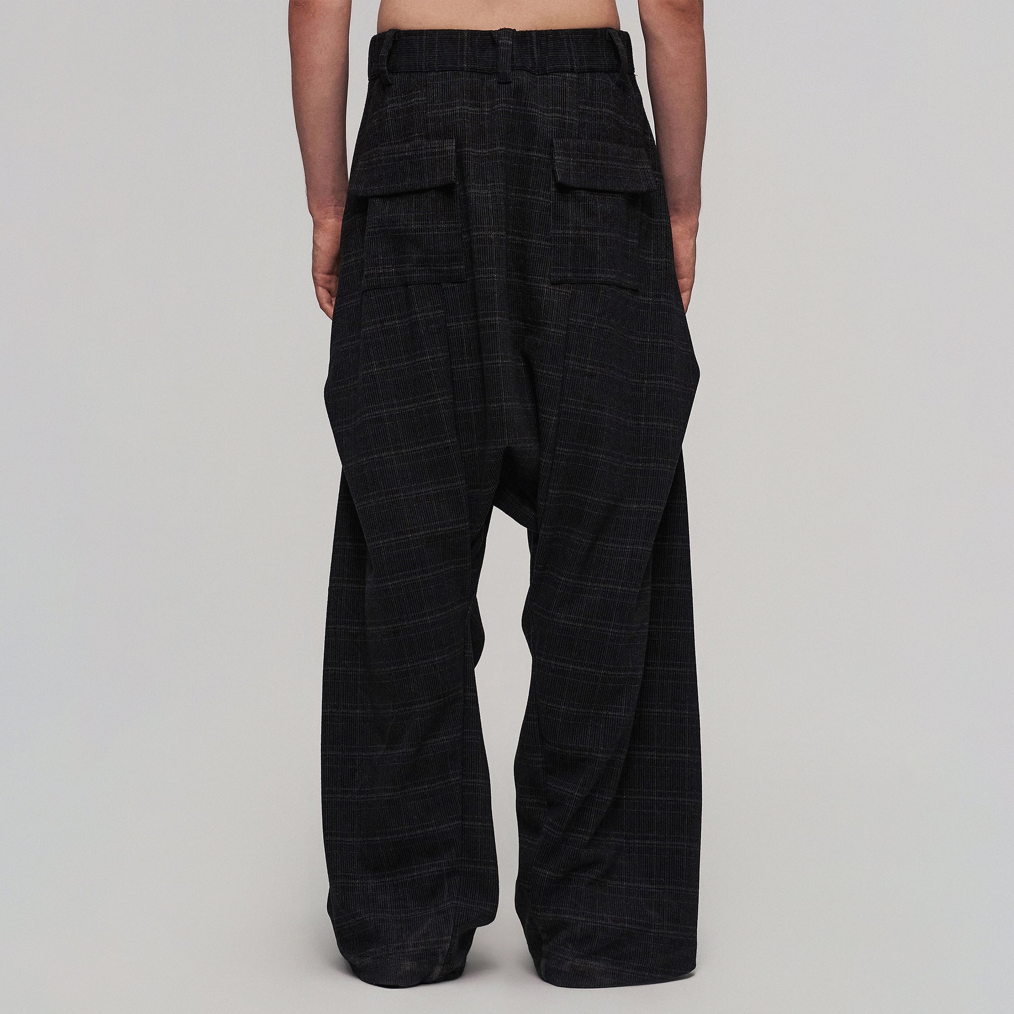 ILNya Nieternite Nifutur Deconstructed Plaid Drop-Crotch Pants-Pants-S(0) (Preorder)-Free Shipping Leatheretro