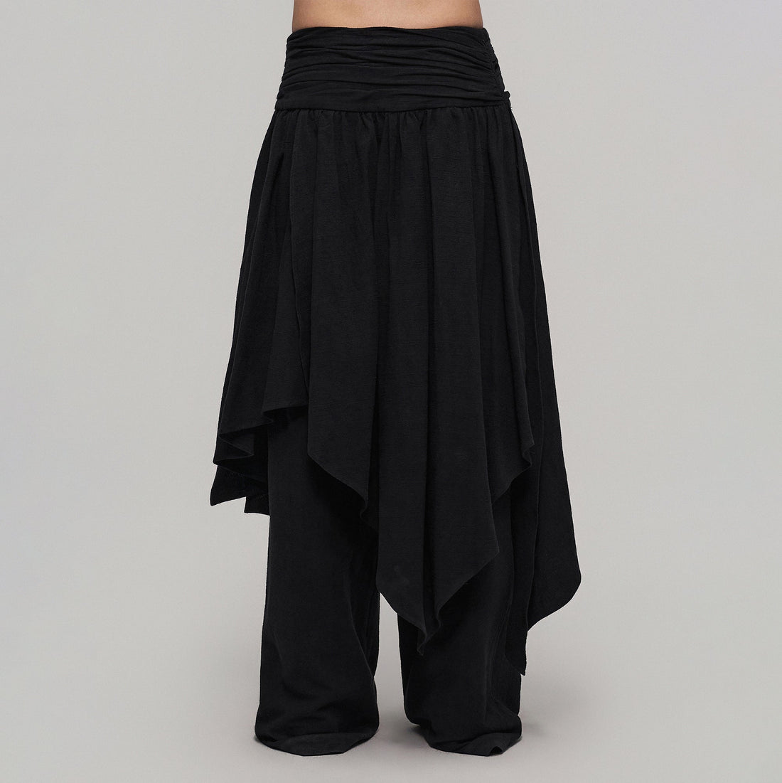ILNya Nieternite Nifutur Crinkled Flap Cotton-Linen Blend Skort-Pants-S(0)-Free Shipping Leatheretro