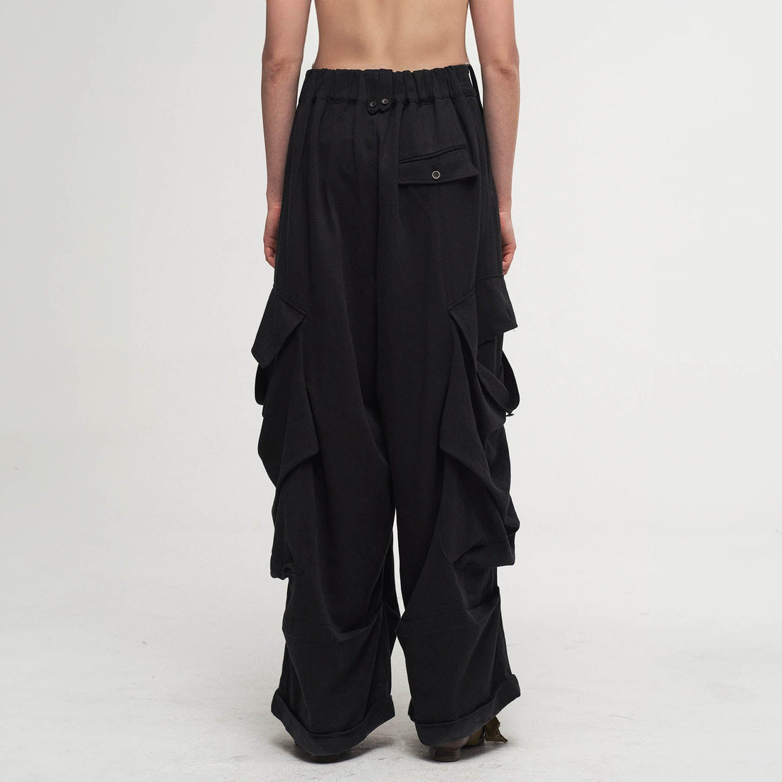 ILNya Nieternite Nifutur Draped Big-Pocket Wide-Leg Cargo Pants-Pants-S(0)-Free Shipping Leatheretro