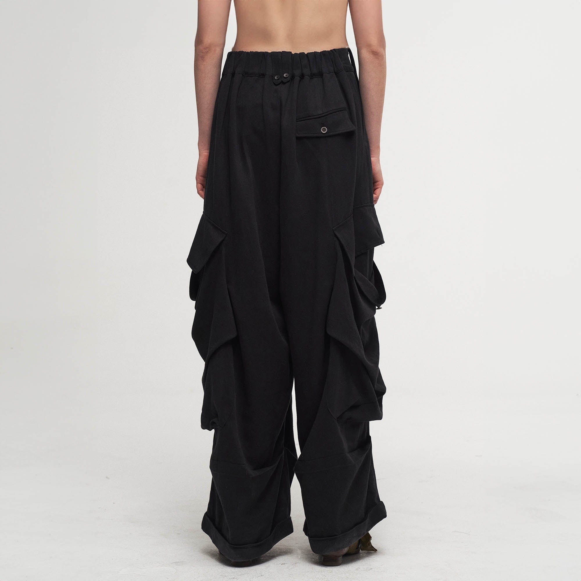 ILNya Nieternite Nifutur Draped Big-Pocket Wide-Leg Cargo Pants-Pants-S(0)-Free Shipping Leatheretro