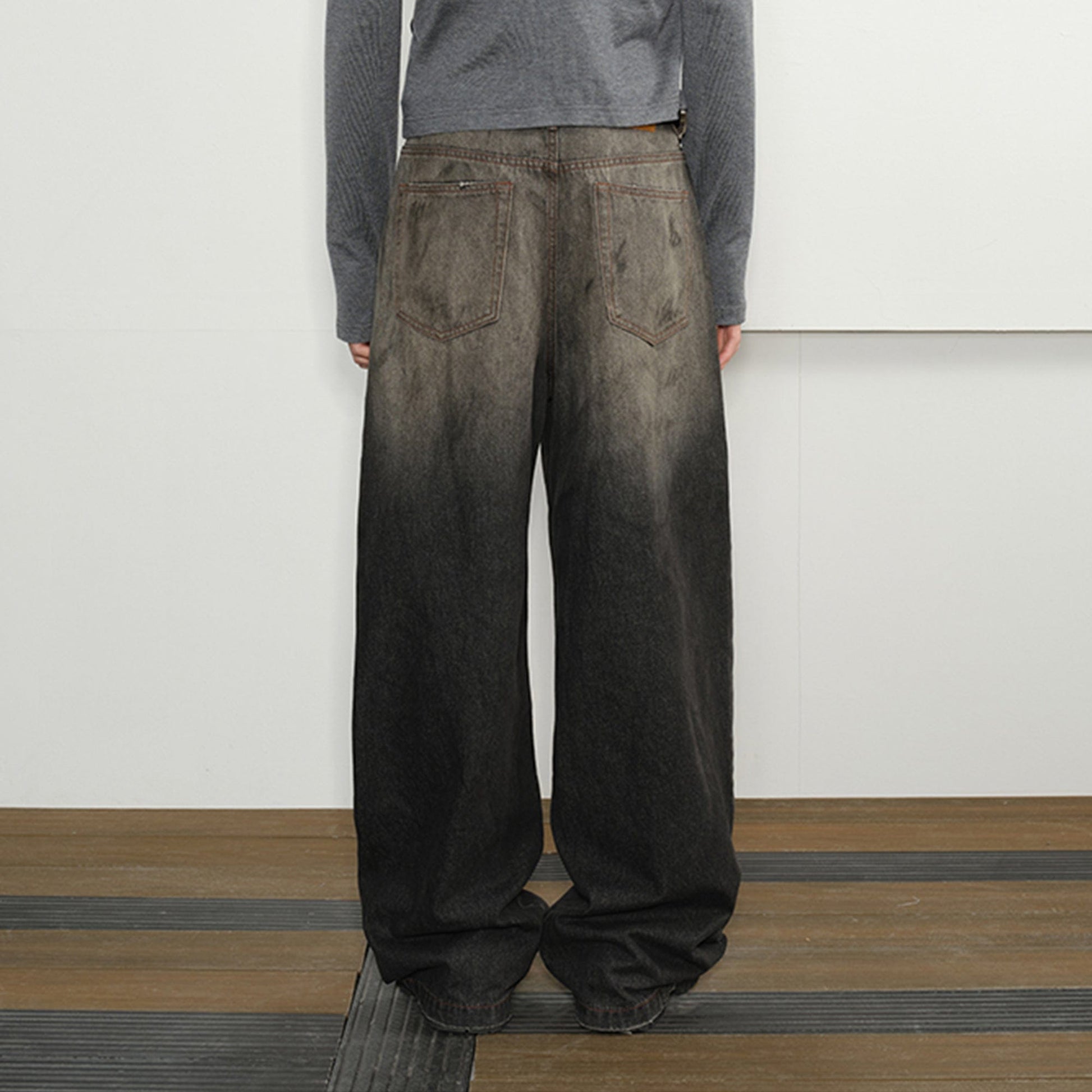 KREATE Eastern Aesthetics Washed Wide-Leg Jeans-Jeans-S-Free Shipping Leatheretro