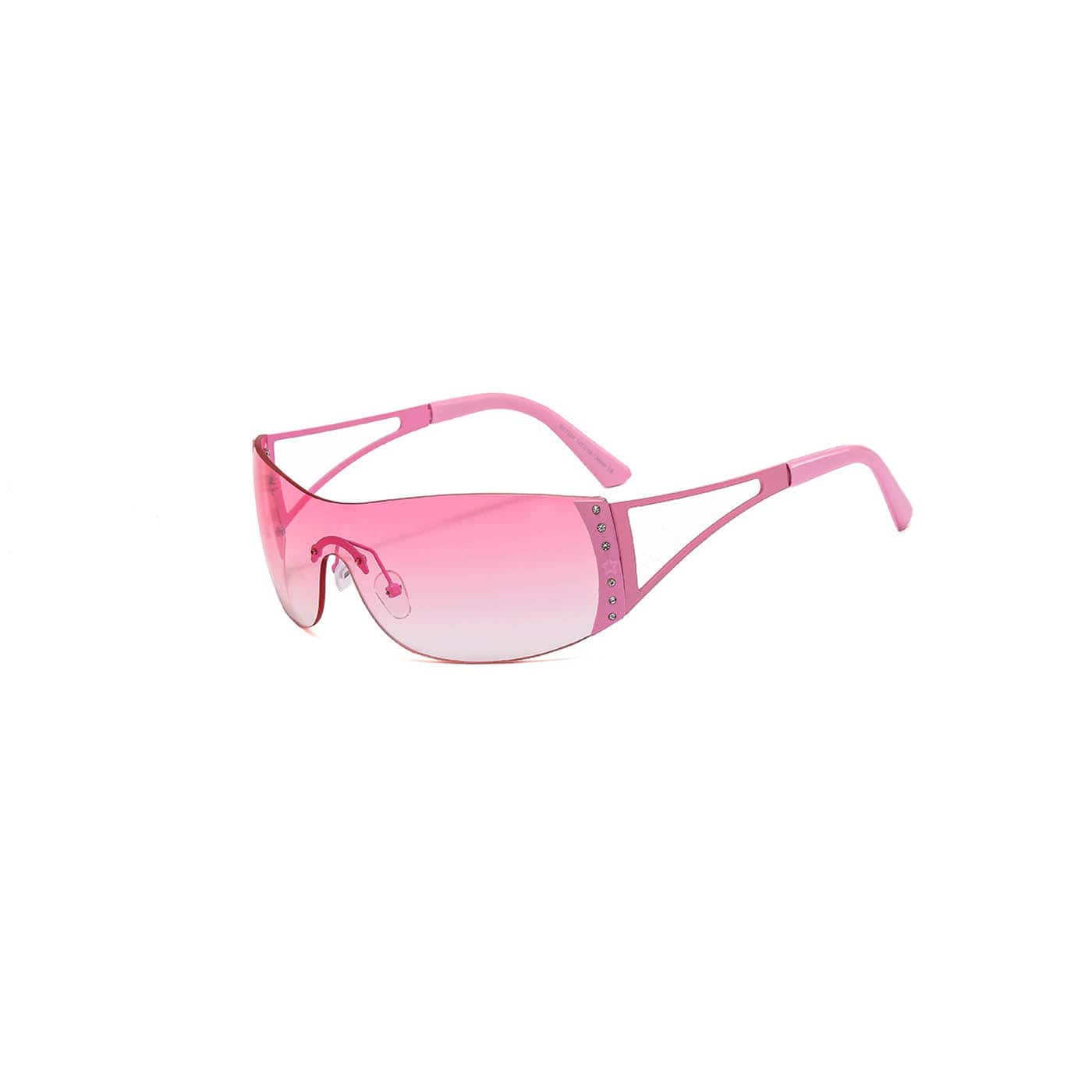 DAMAGE ASIA OPTICALS Rhinestone Frameless Sunglasses-Sunglasses-One Size-Purple-Free Shipping Leatheretro