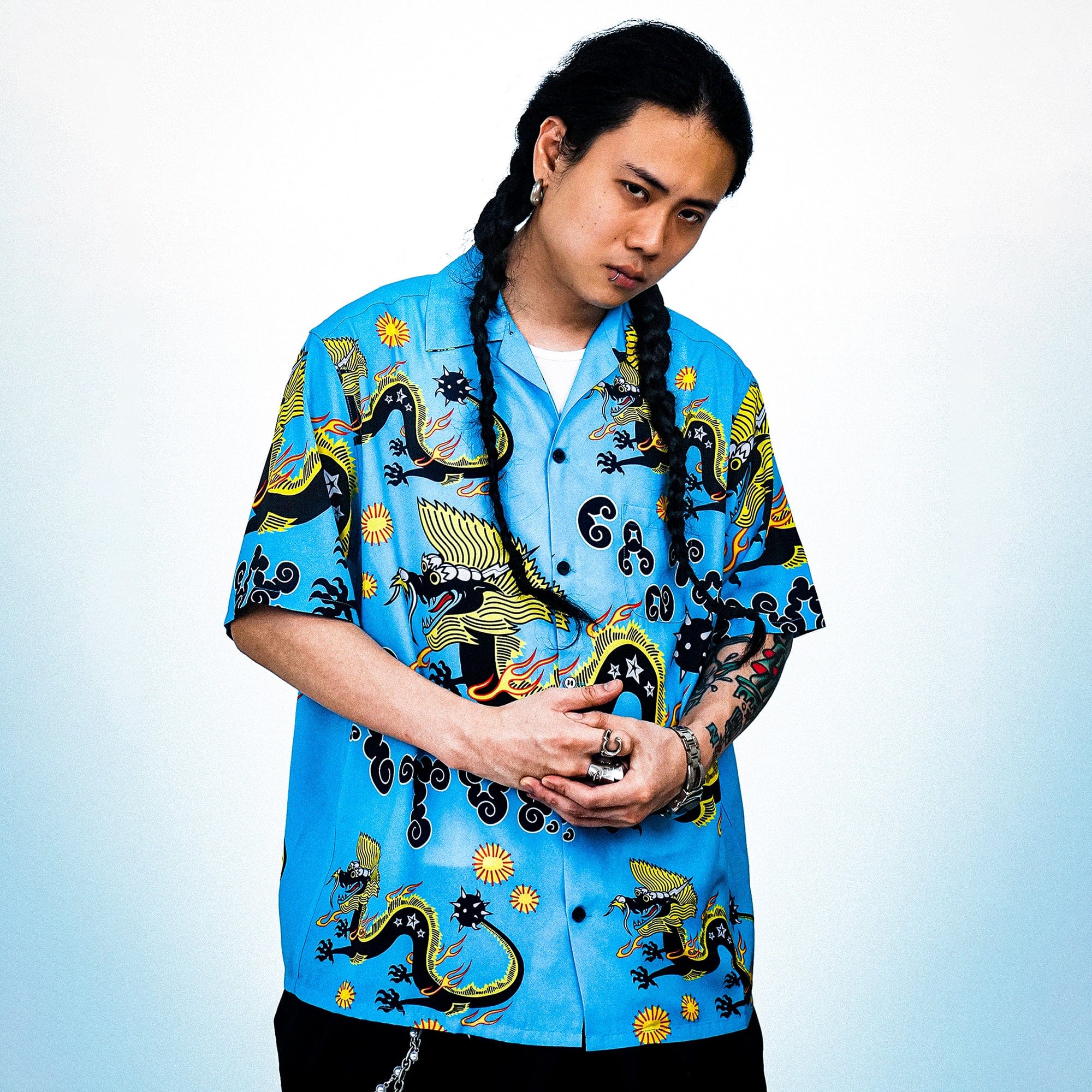 WCC Dragon Half-Shirt-Half shirt-M-Free Shipping Leatheretro