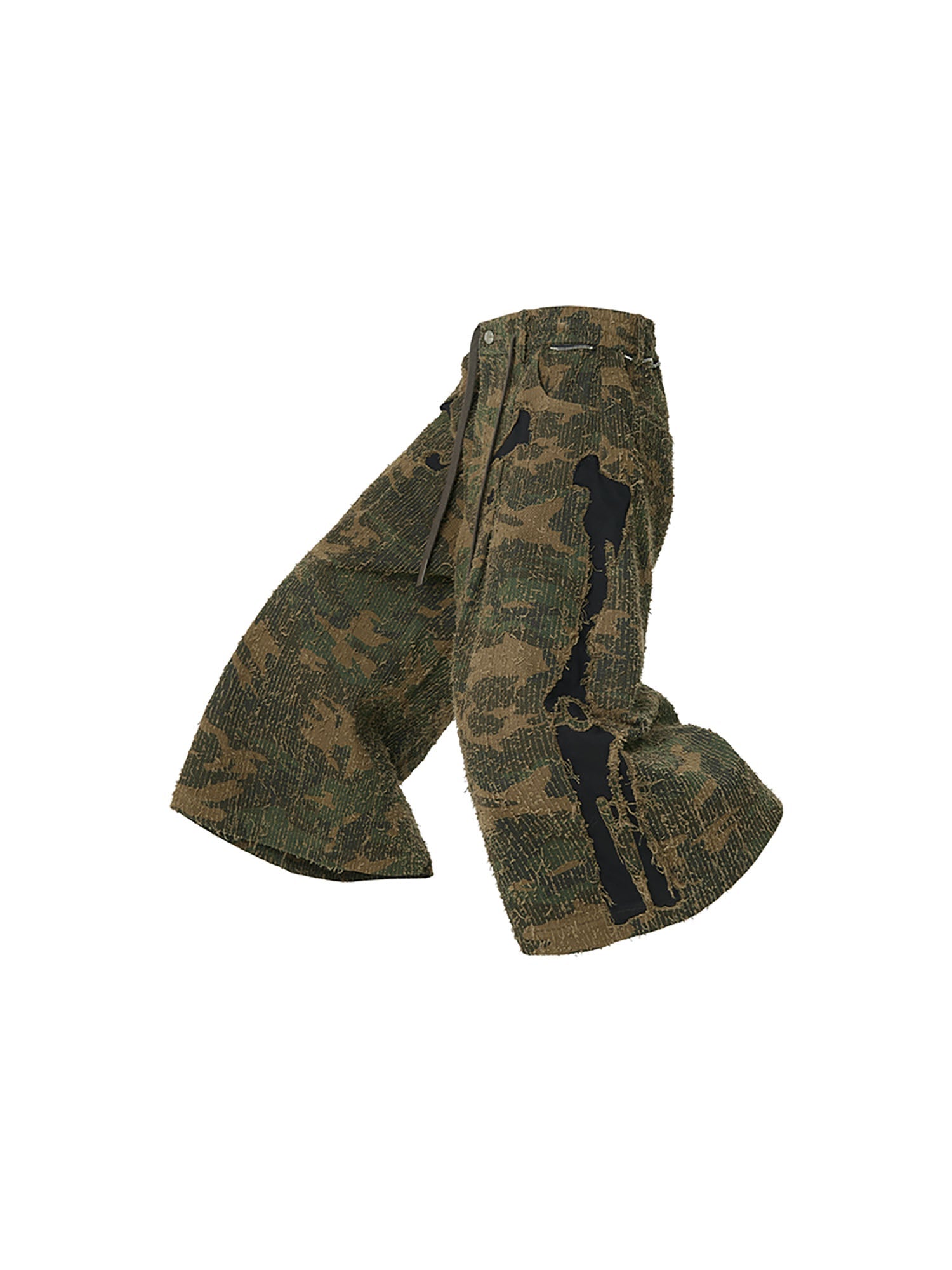 RELABEL Camo Skeleton Patch Shorts-Shorts-XS-Free Shipping Leatheretro