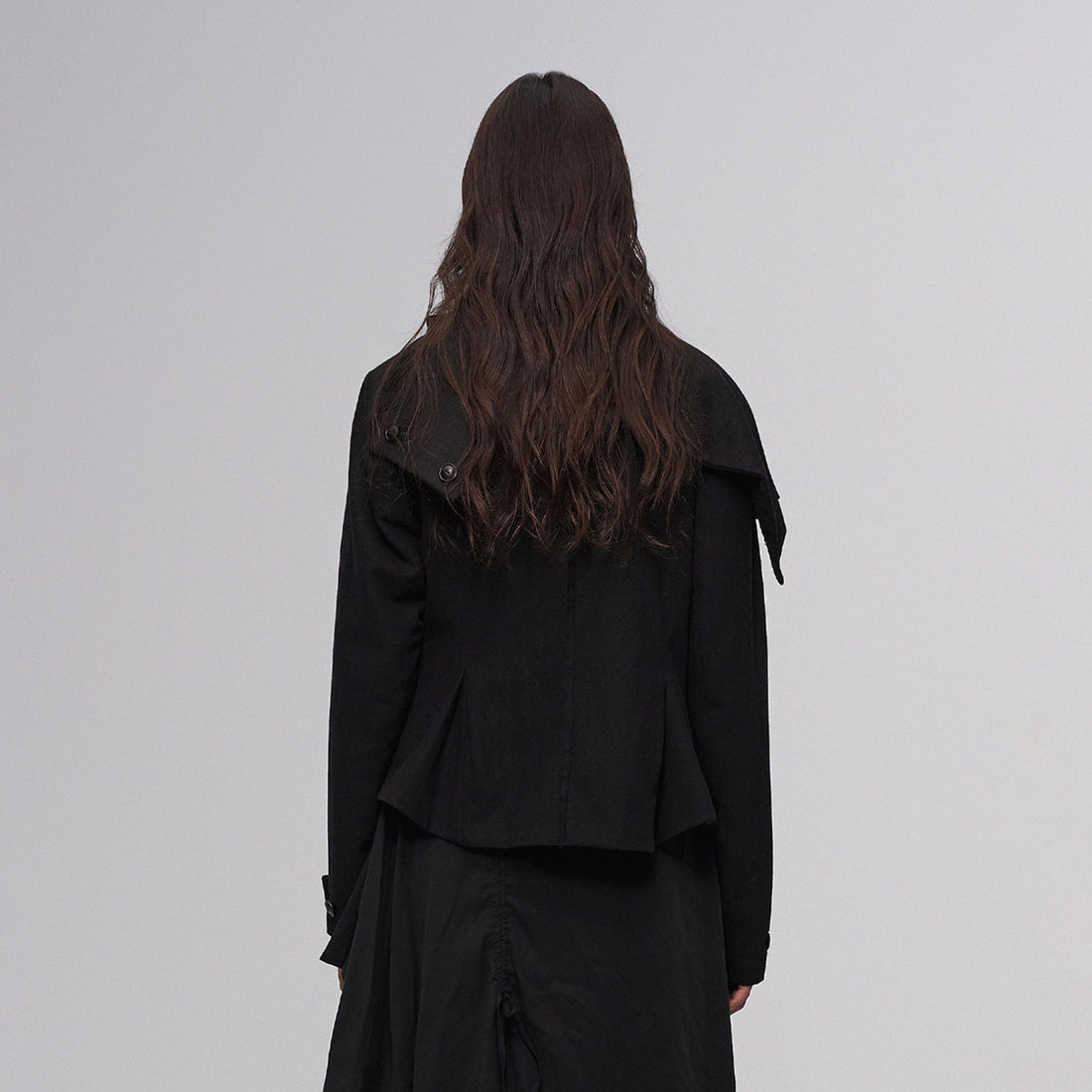 ILNya Nieternite Nifutur Layered Ruffle Wool-Blend Scarf-Wrap Coat-Jacket-S (0)-Free Shipping Leatheretro