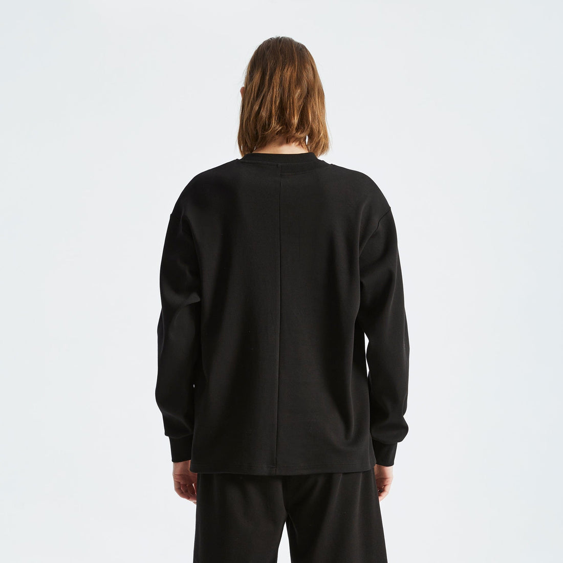 ORGANIC EMOTION Denim Spliced Long-Sleeve Tee-L/S Tee-S-Free Shipping Leatheretro